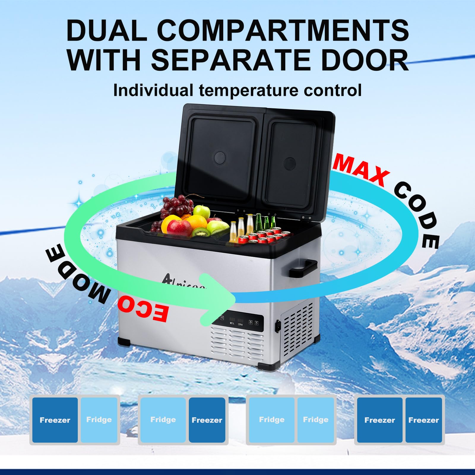 Alpicool C Series 33 Quart Car Freezer CHS45 - Compact, Portable Cooling Solution
