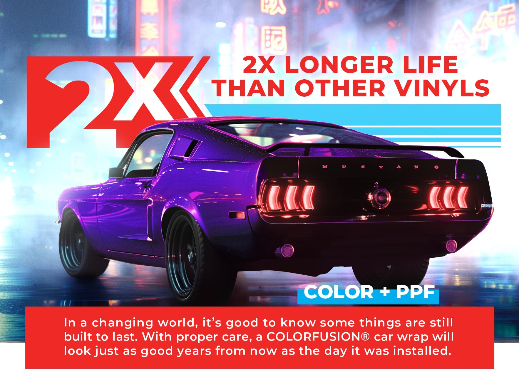 Colorfusion Ppf By Vvivid, Gloss Flip Purple Blast Dry Apply Ppf Vinyl Car Wrap Roll 20Ft X 5Ft