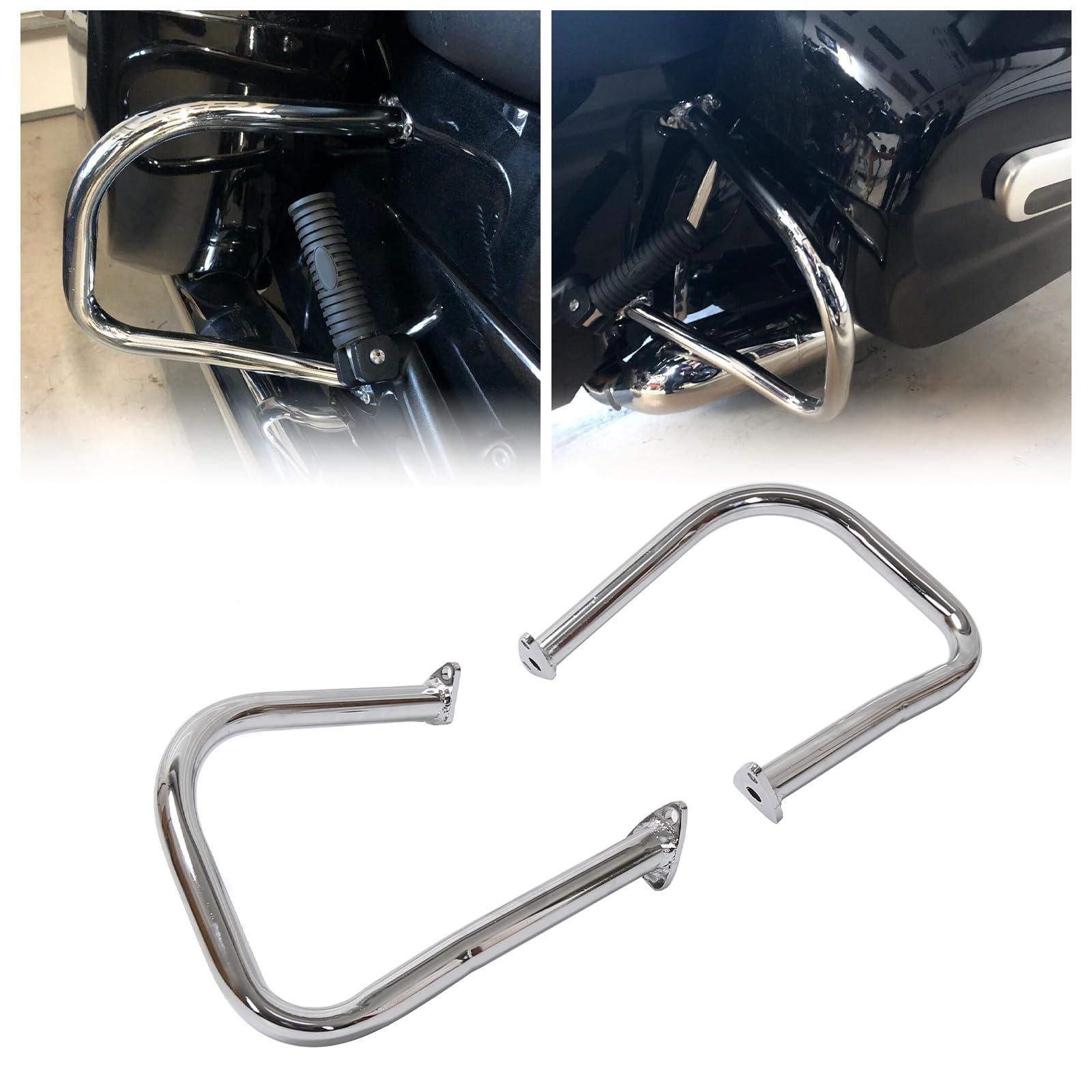ECOTRIC Rear Highway Bars Compatible with 2014-2024 Indian Chief Chieftain Roadmaster Dark Horse Springfield Rear Saddlebag Cras