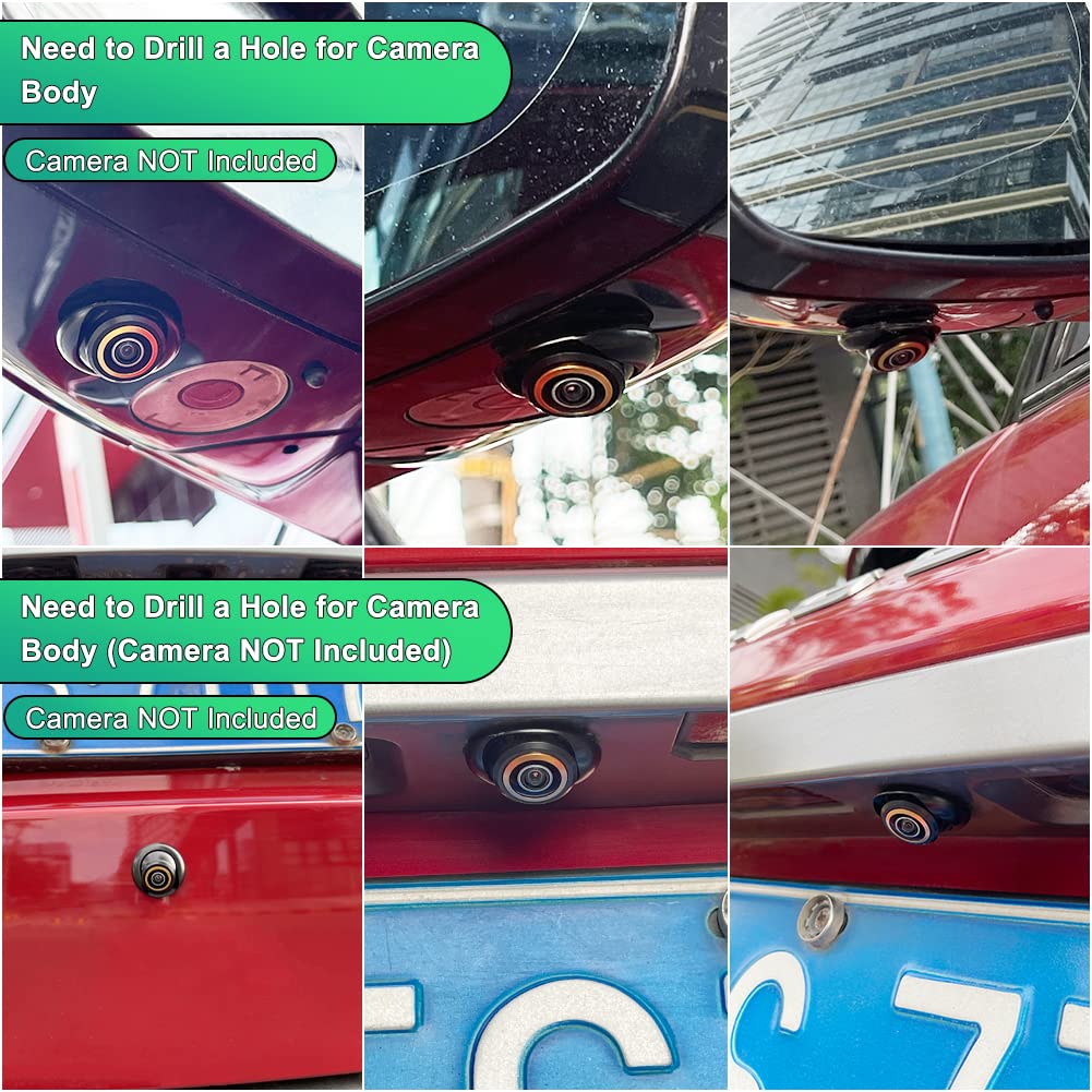 Flush Hidden Mounting Metal Holder For Asin B0Bkggrp4Z Greenyi-143 Backup Camera With 25Mm Drill Saw