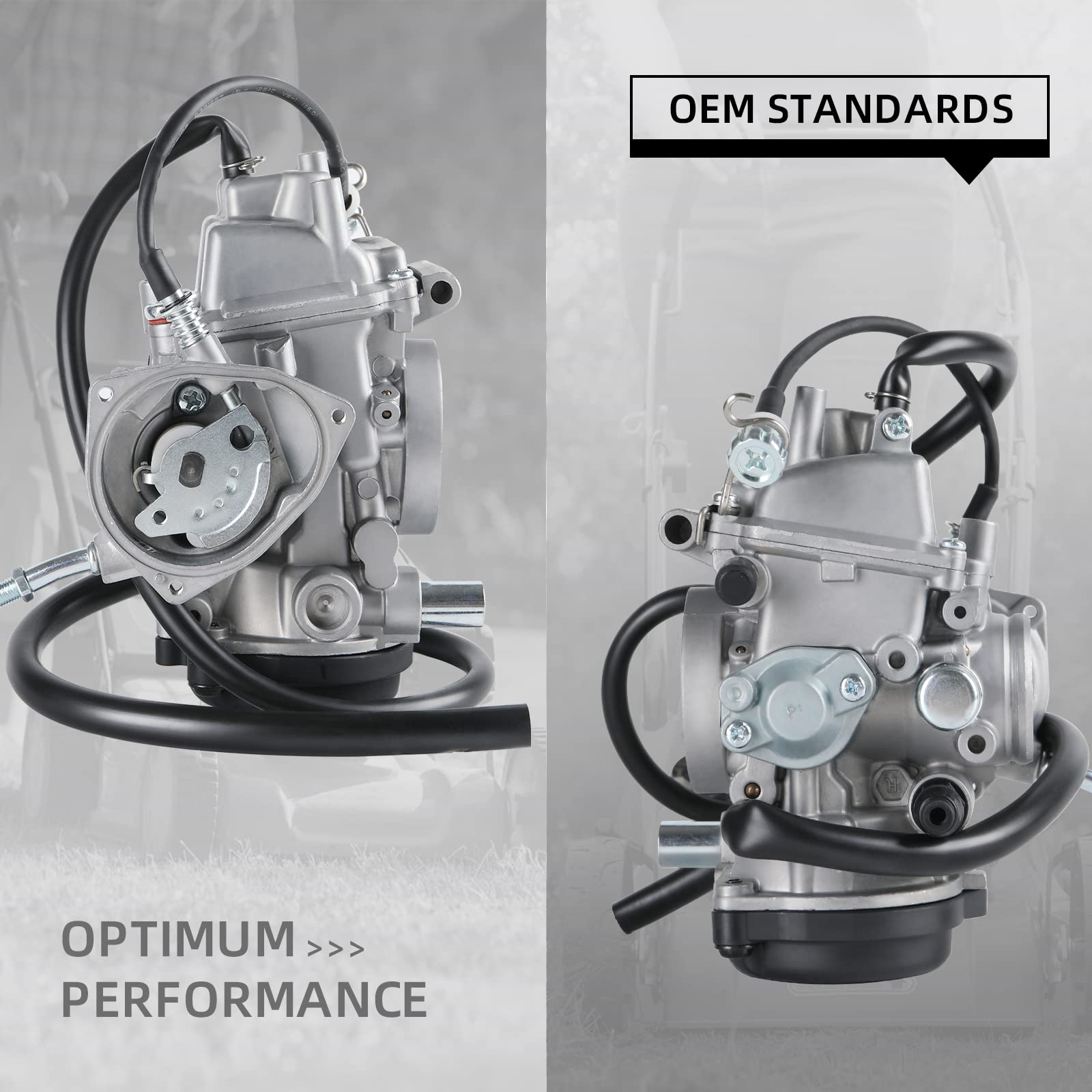 TANG Carburetor for Yamaha Big Bear 400, Kodiak 400, Wolverine 450, Grizzly 350/450 ATV with Cleaner Brush & Filters