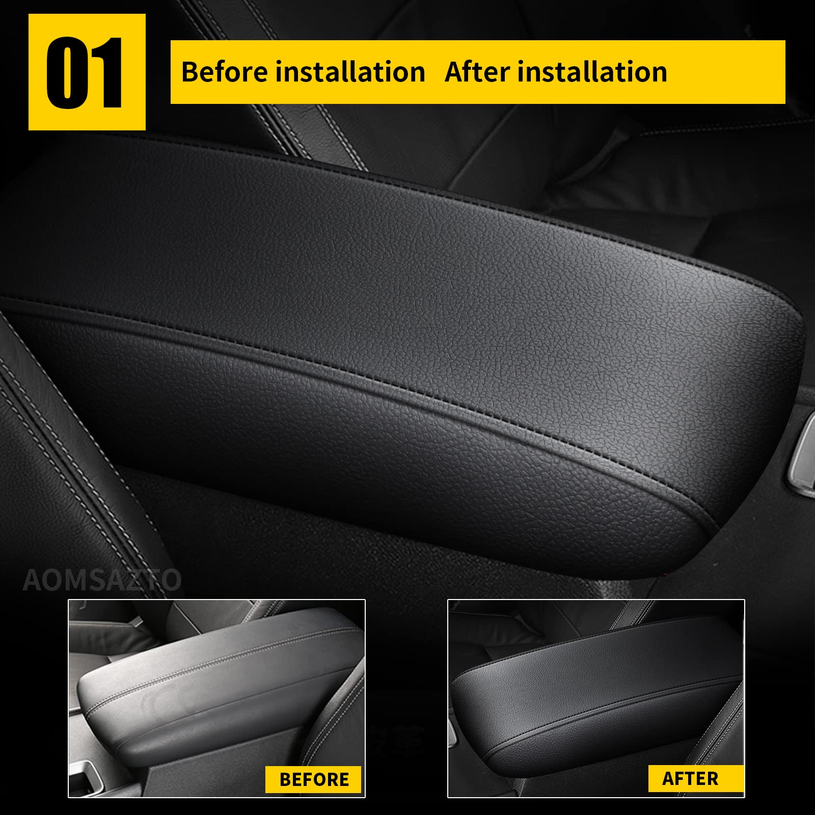 Aomsazto Console Covers For 2013-2018 Altima Nissan Black Armrest Pad For Altima