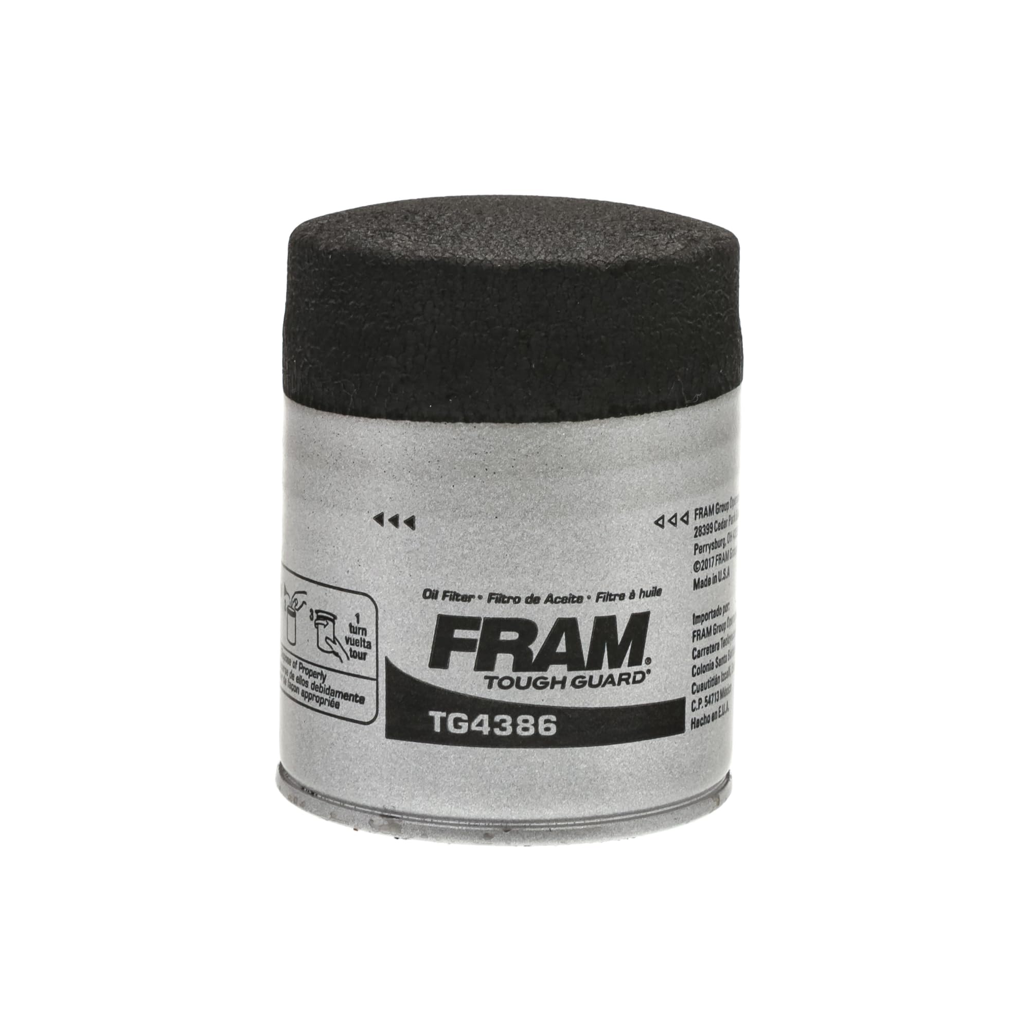 Fram Tough Guard Replacement Oil Filter Tg4386, Designed For Interval Full-Flow Changes Lasting Up To 15K Miles
