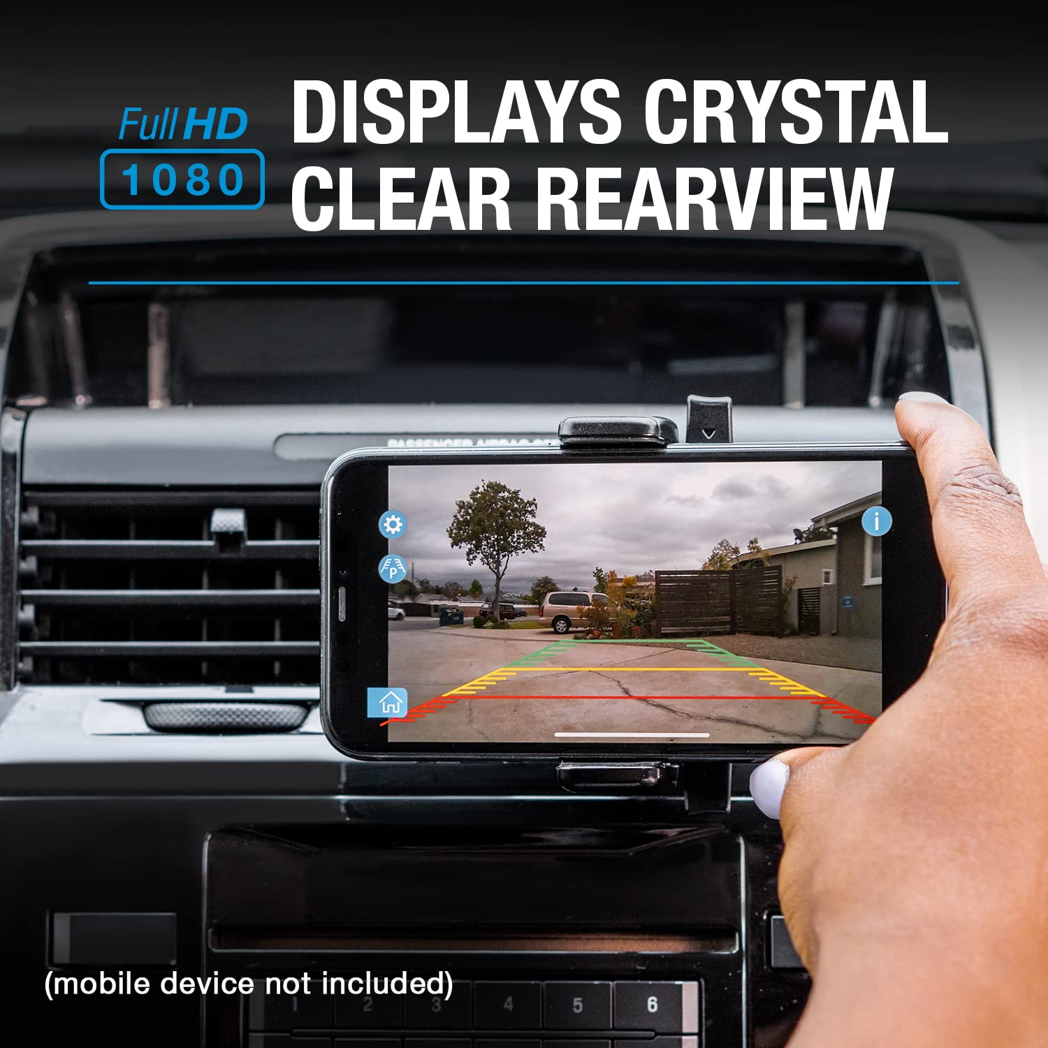 TYPE S TOURING ITEMS Backup Camera with 1080p HD Monitor, 120° Wide Angle, Waterproof, Night Vision for Trucks, Cars, SUVs, Campers