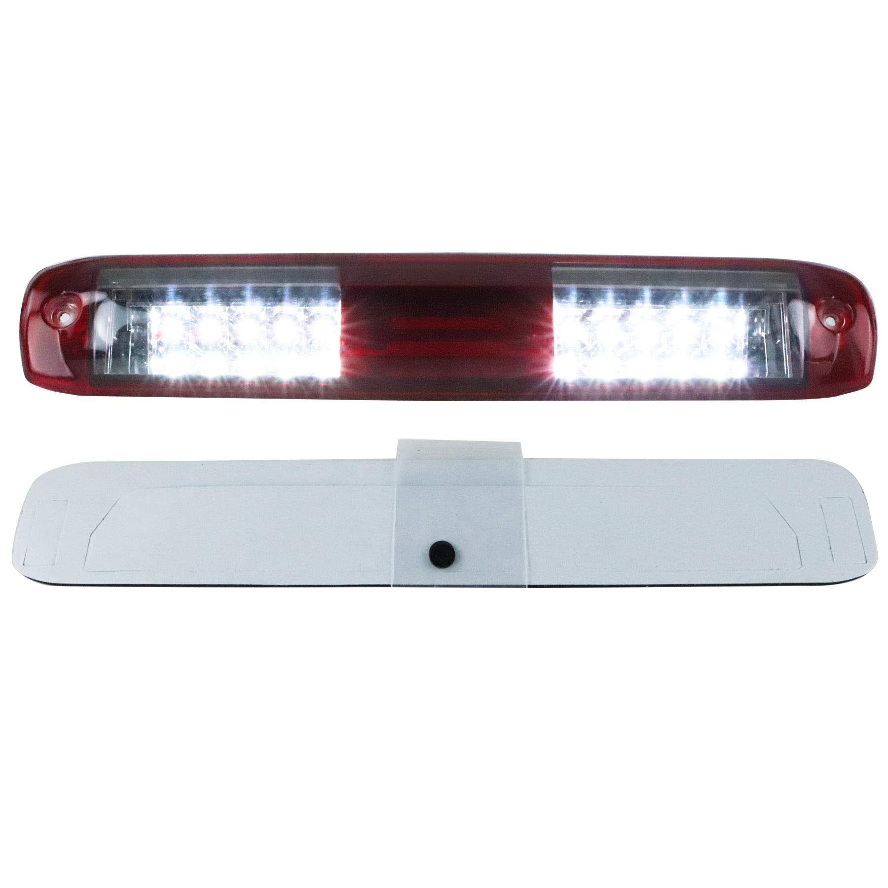 Tresound (Smoke) For 2007-2013 Chevy Chevrolet Silverado/Gmc Sierra 3D Led Bar 3Rd Third Tail Brake Light Rear Cargo Lamp High Mount Stop Light Chrome Housing