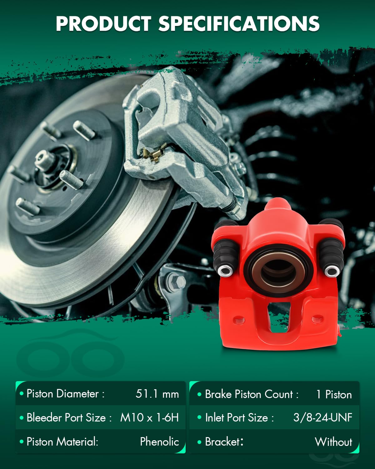 Scitoo 184859 184858 Rear Left & Right Disc Brake Calipers Assembly Without Bracket For Ford For F-150 2004-2011,For Lincoln For