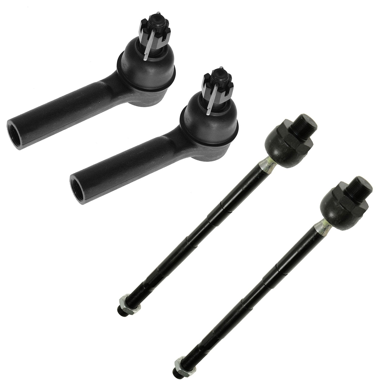 Trq Front Inner And Outer Tie Rod Set Compatible With 2006-2008 Dodge Ram 1500 2003-2010 Ram 2500 Ram 3500
