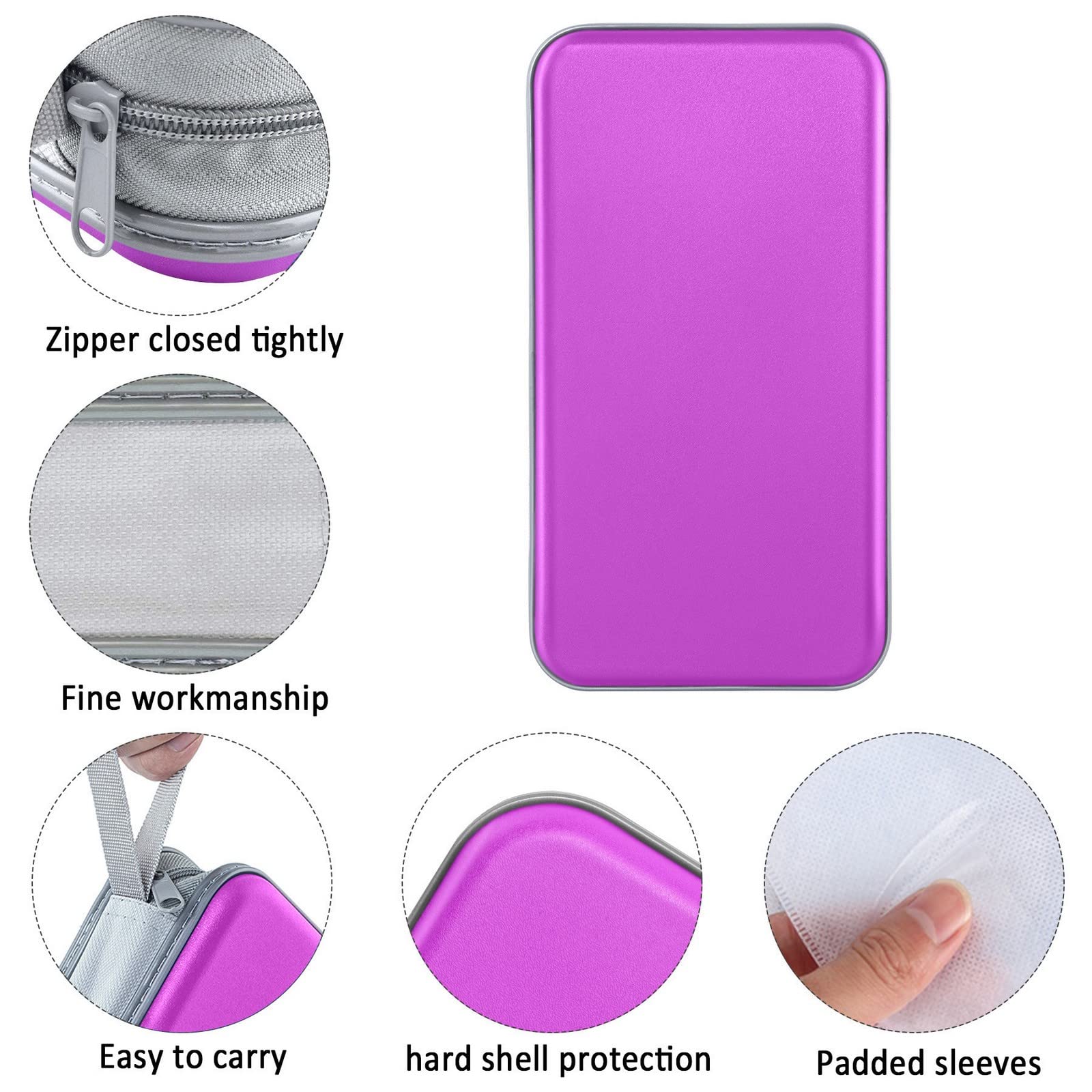 Cd Case, Siveit Dvd Case Holder 96 Capacity Hard Plastic Cd Dvd Disc Cases Storage Binder Wallet For Car Home Office Travel (Pur