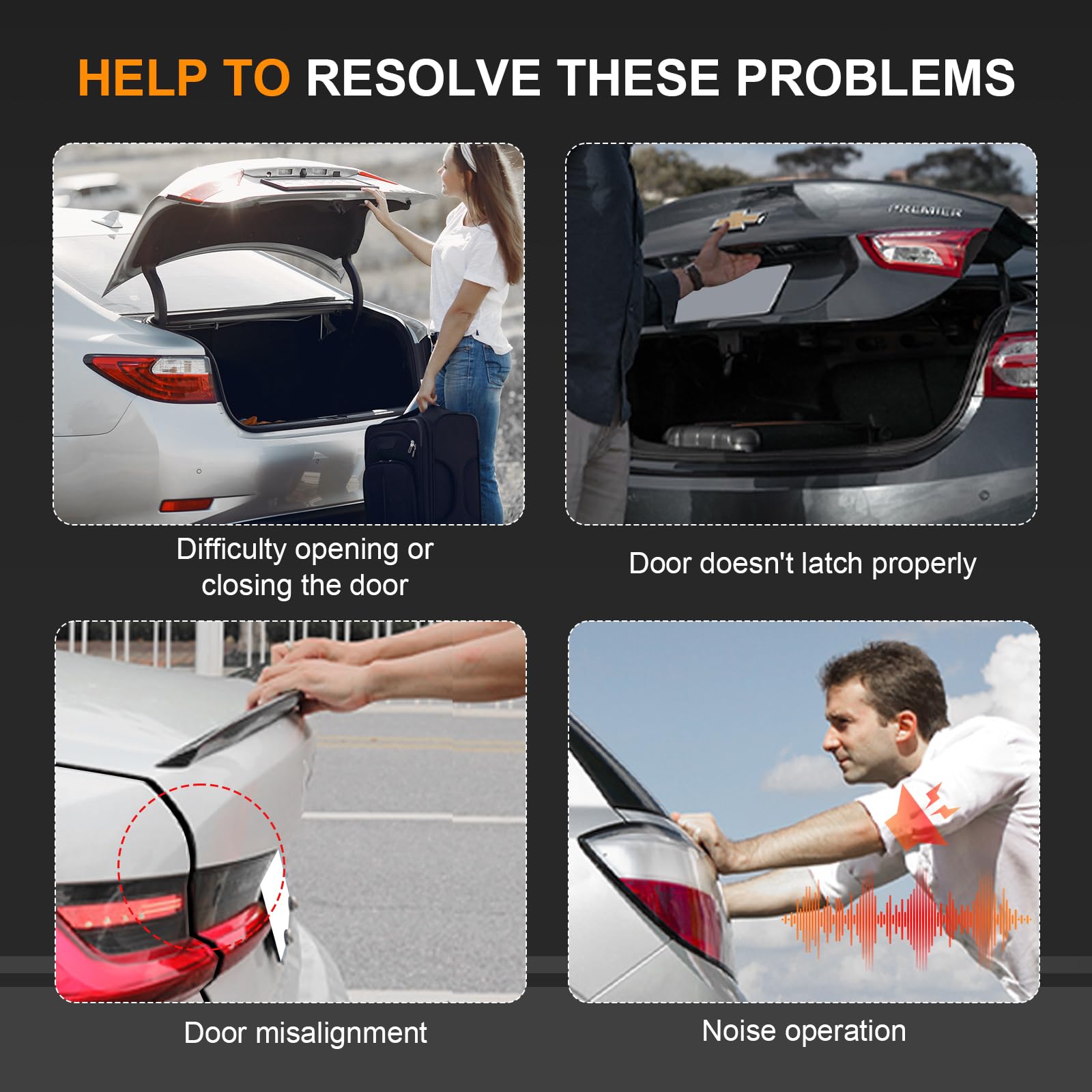 Yinlowa Liftgate Lock Actuator Trunk Latch for 2001-2007 Toyota Sequoia 4.7L - Rear Back Door Lock Assembly with Cable