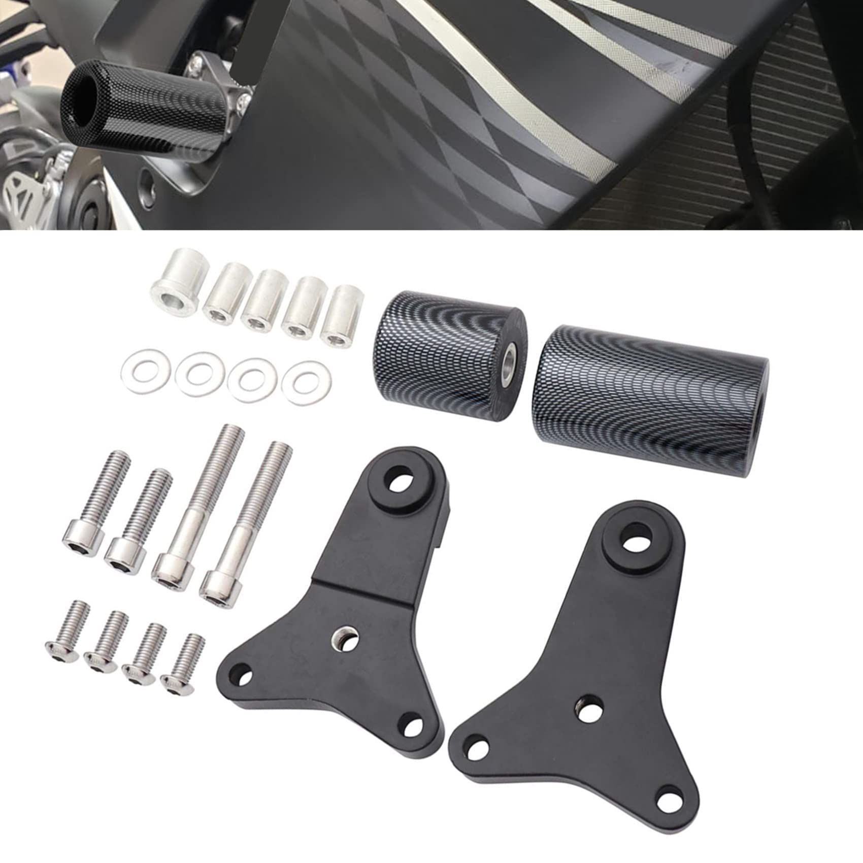 Mofans Carbon Frame Slider Crash Bars Protector Fit For Suzuki Gsxr 600 750 2011 2012 2013 2014 2015 2016 2017 2018 2019 2020