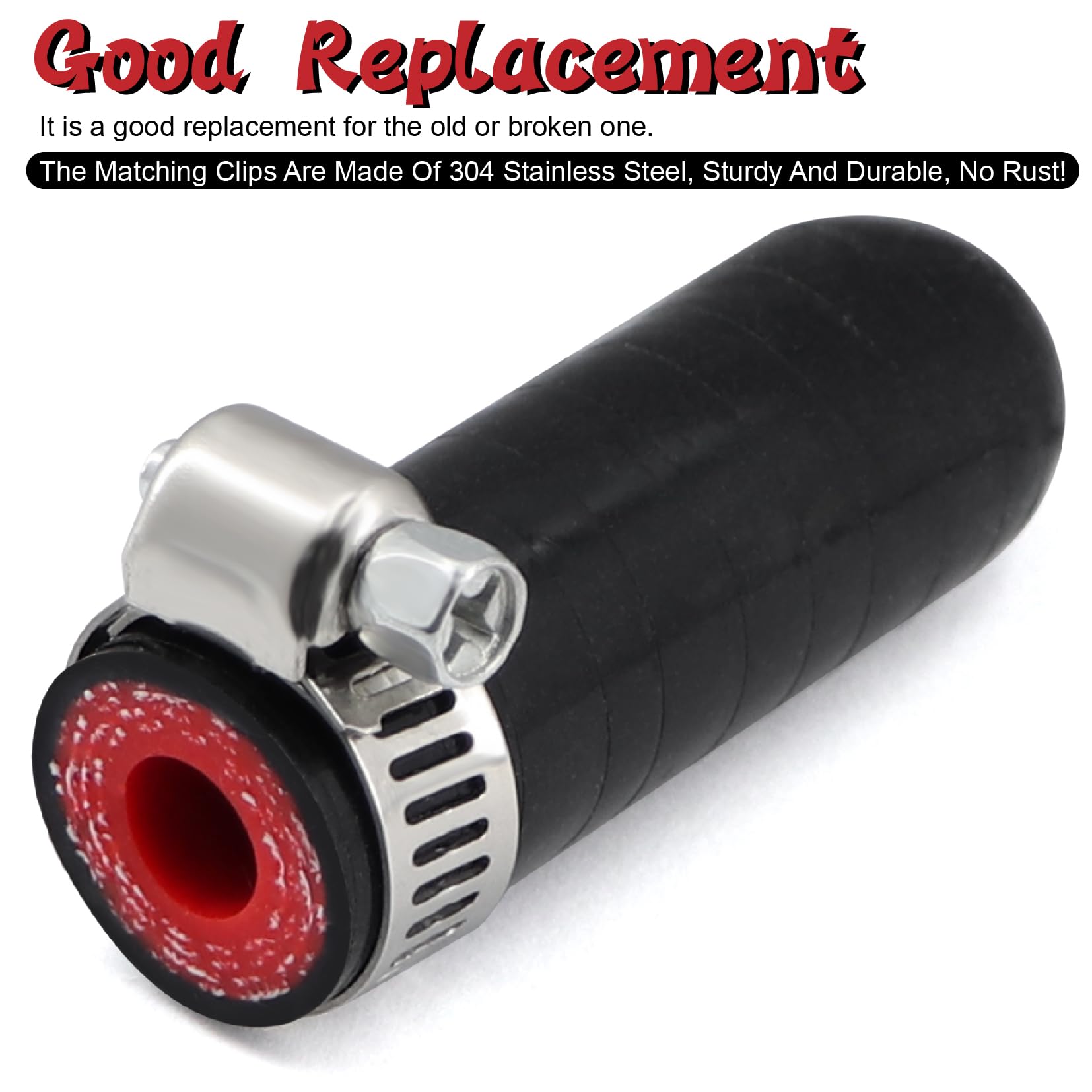 High Temperature 4-Ply Reinforced Silicone Hose Cap ID 5/16 Inch(8mm) Hose End Plug For Turbo Bypass Valve/Vacuum/Fix Leak/Throt