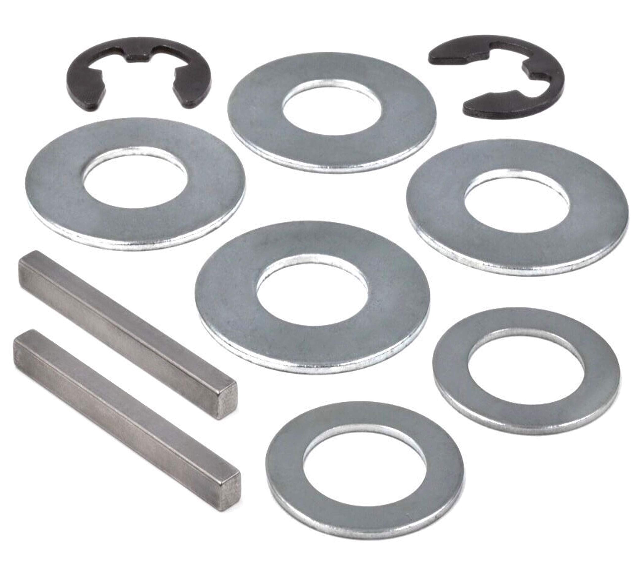 HD Switch Rear Wheel Axle Key & Hardware Kit for John Deere M82401, M143338, R27434, M123254, GX21931, and Scotts Sabre