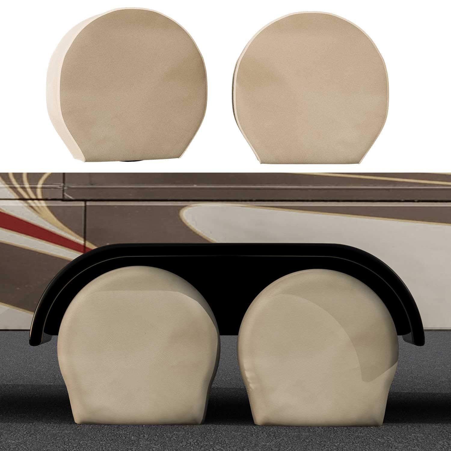 Tcp Global Set Of 4 Oxford Waterproof Canvas Wheel Tire Covers For Rv Auto Truck Car Camper Trailer 27''-29'' Diameter
