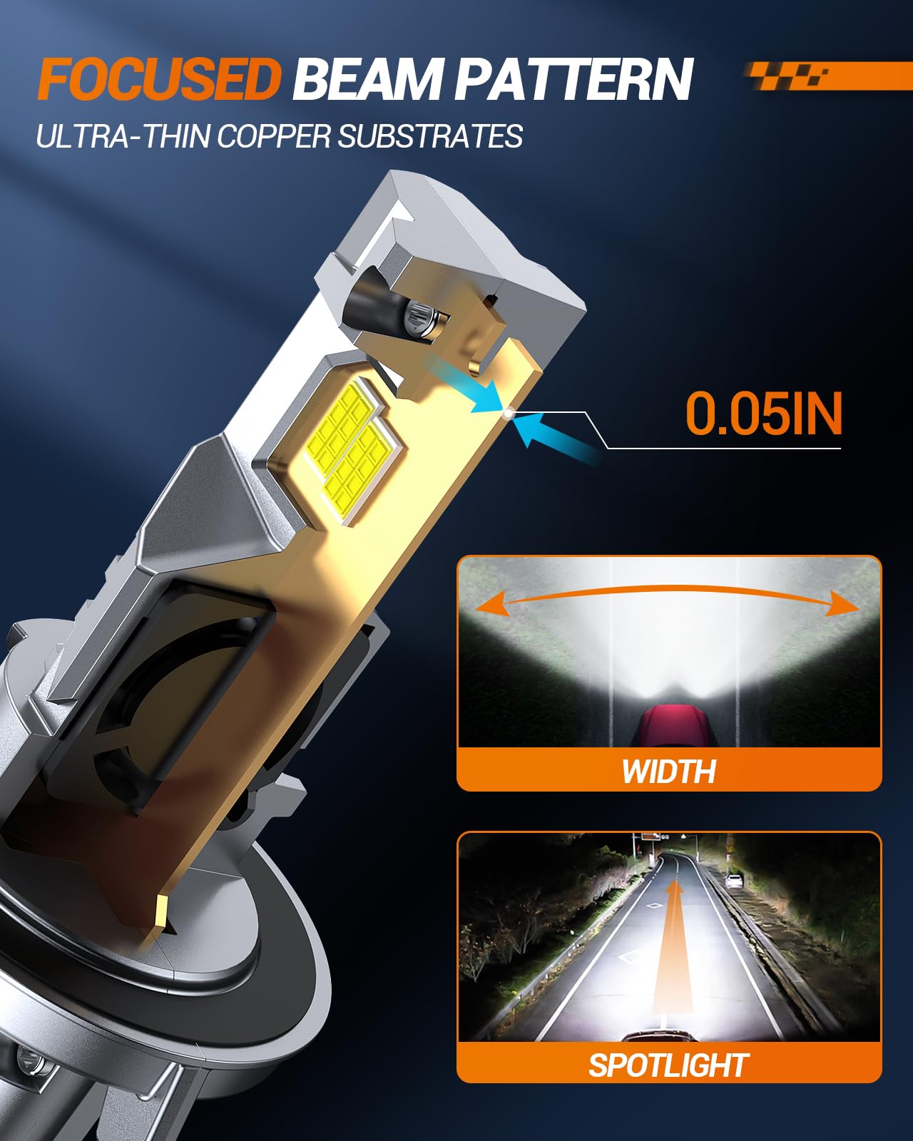 Sealight H13 9008 30000Lm Light Bulbs, 1:1 Mini Size Fog Bulbs With Cooling Fan, H13 Powerport Fog Light, Plug-N-Play, Pack Of 2