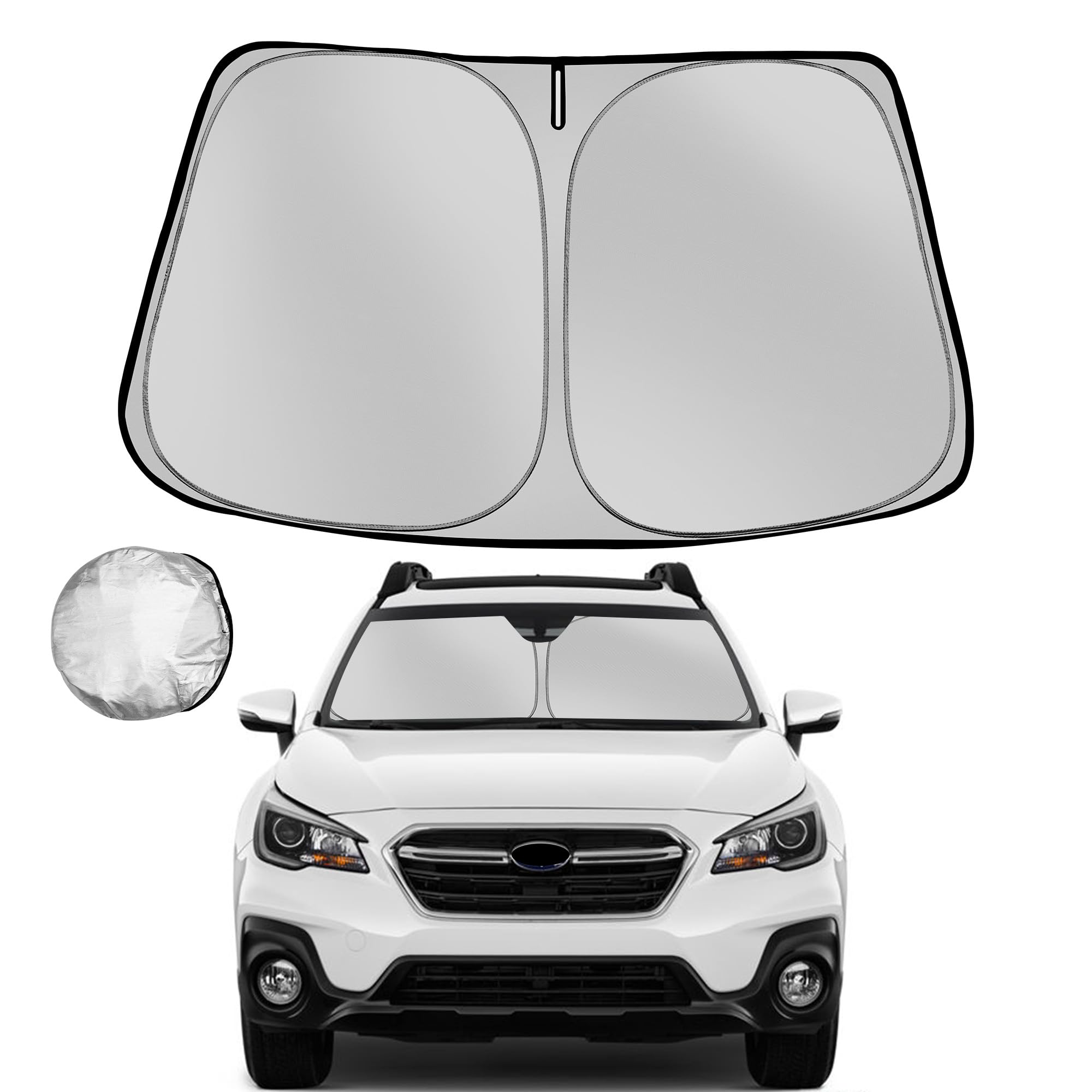 Fonowka Windshield Sun Shade For 2015-2019 Su-Baru Outback Wagon Foldable Sun Sunshade For Car Front Window Blocks Uv Rays And H