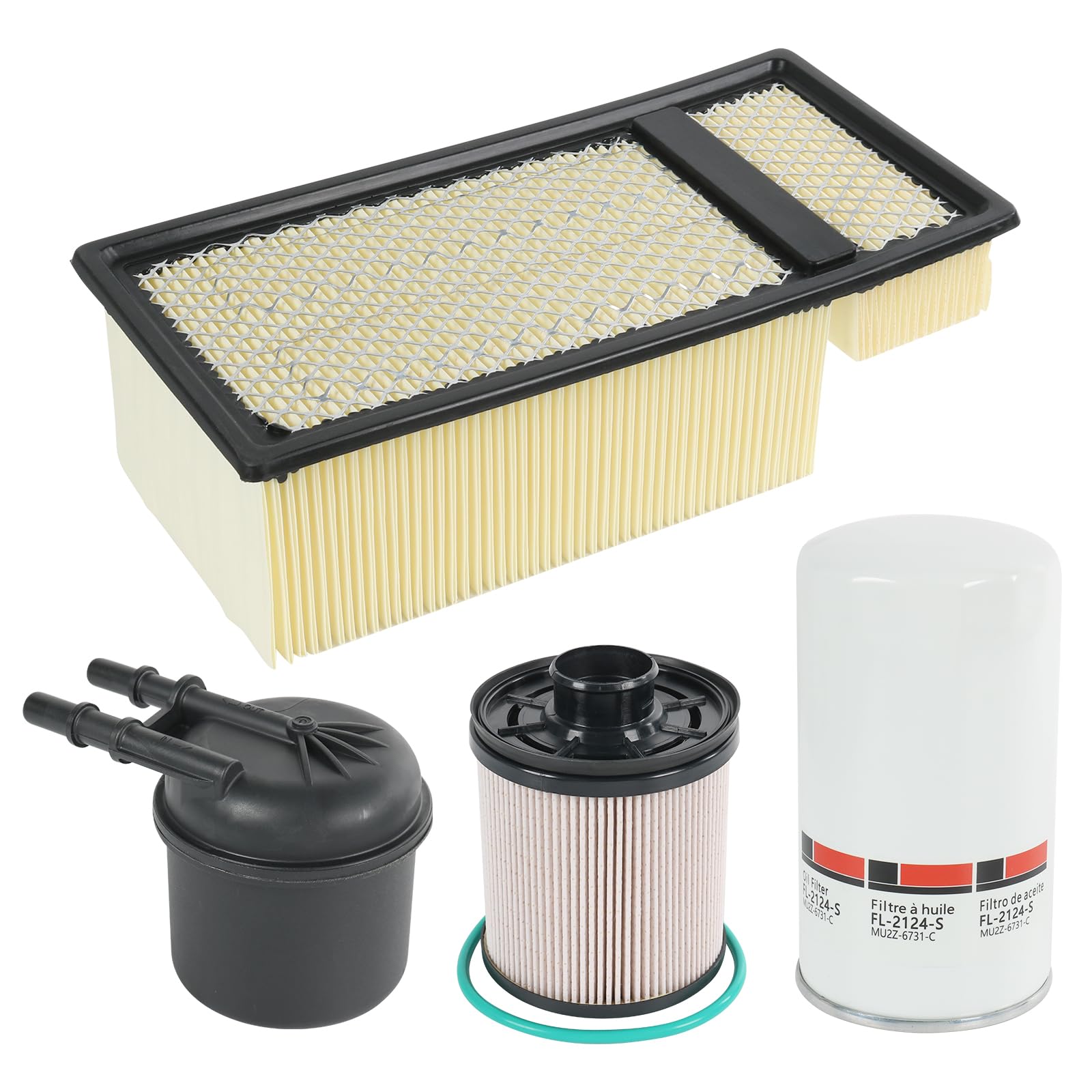 JDMSPEED FL2124S FD4615 FA1902 Oil filter Fuel Filter Air Filte Compatible with 2011-2016 Ford F250 F350 F450 F550 Super Duty F6