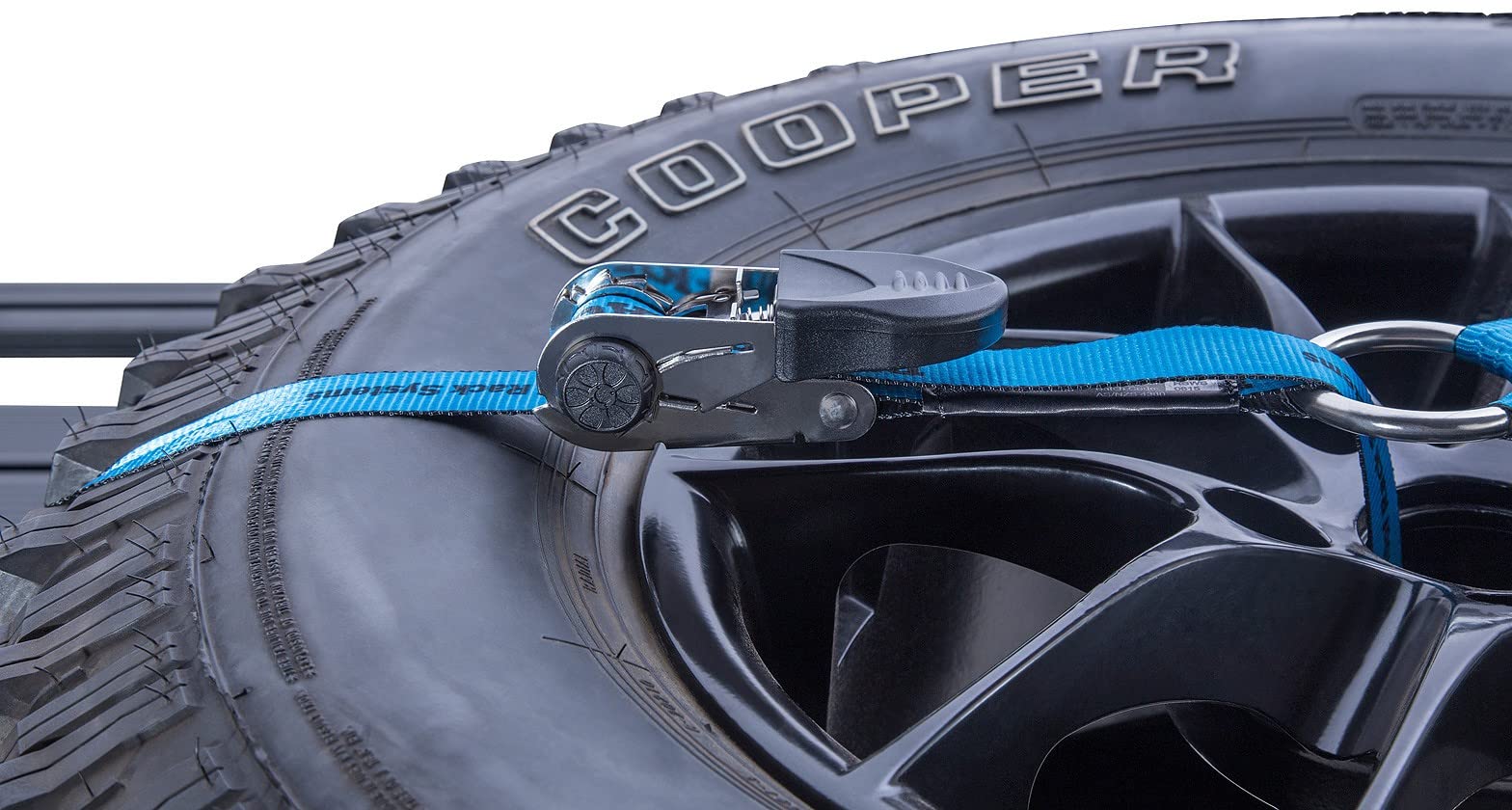 Rhino-Rack Spare Tire Strap, Stainless Steel Center Ring With 3 Straps, 2 Cam Buckles And Stainless Steel Ratcheting Tie Down St