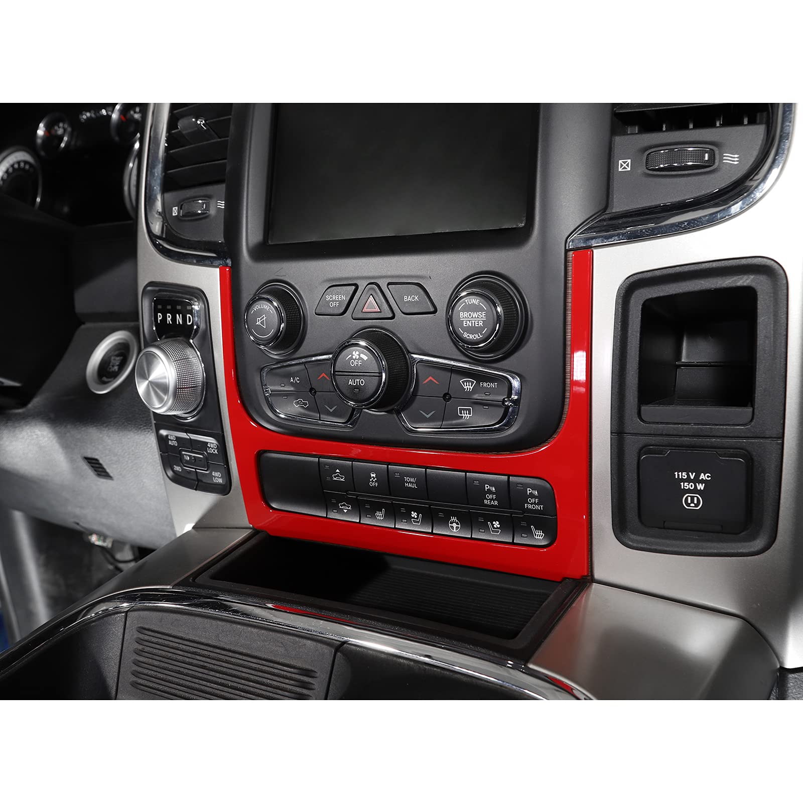 Rt-Tcz For Ram Dash Switch Panel Trim Cover Bezel For Dodge Ram 2012-2017 Red Interior Accessories