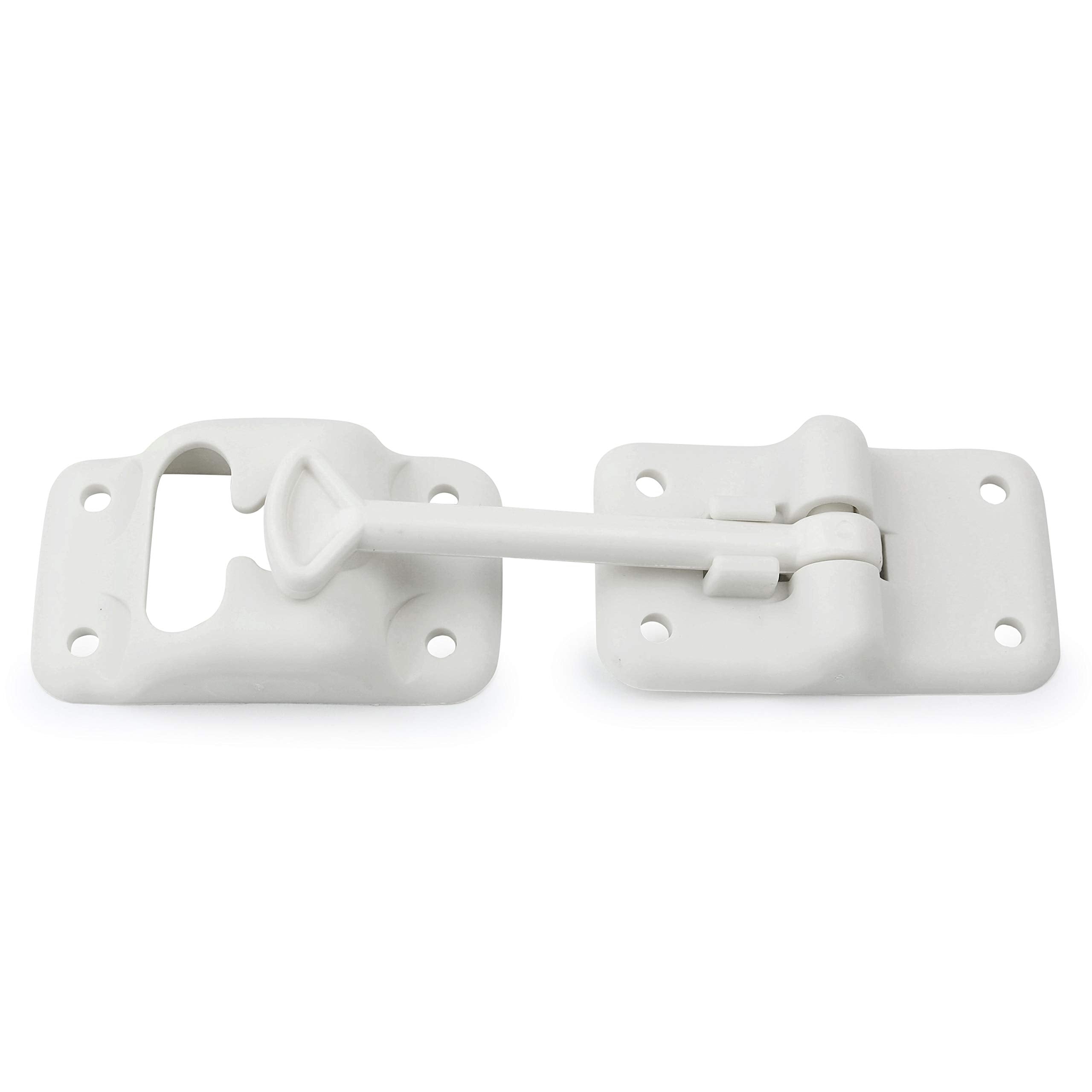 Leisure Coachworks 4-Pack White Rv T-Style Door Holder Catch 4'' 4 Pack For Latch Holder Camper Trailer Cargo Hatch (White, 4''