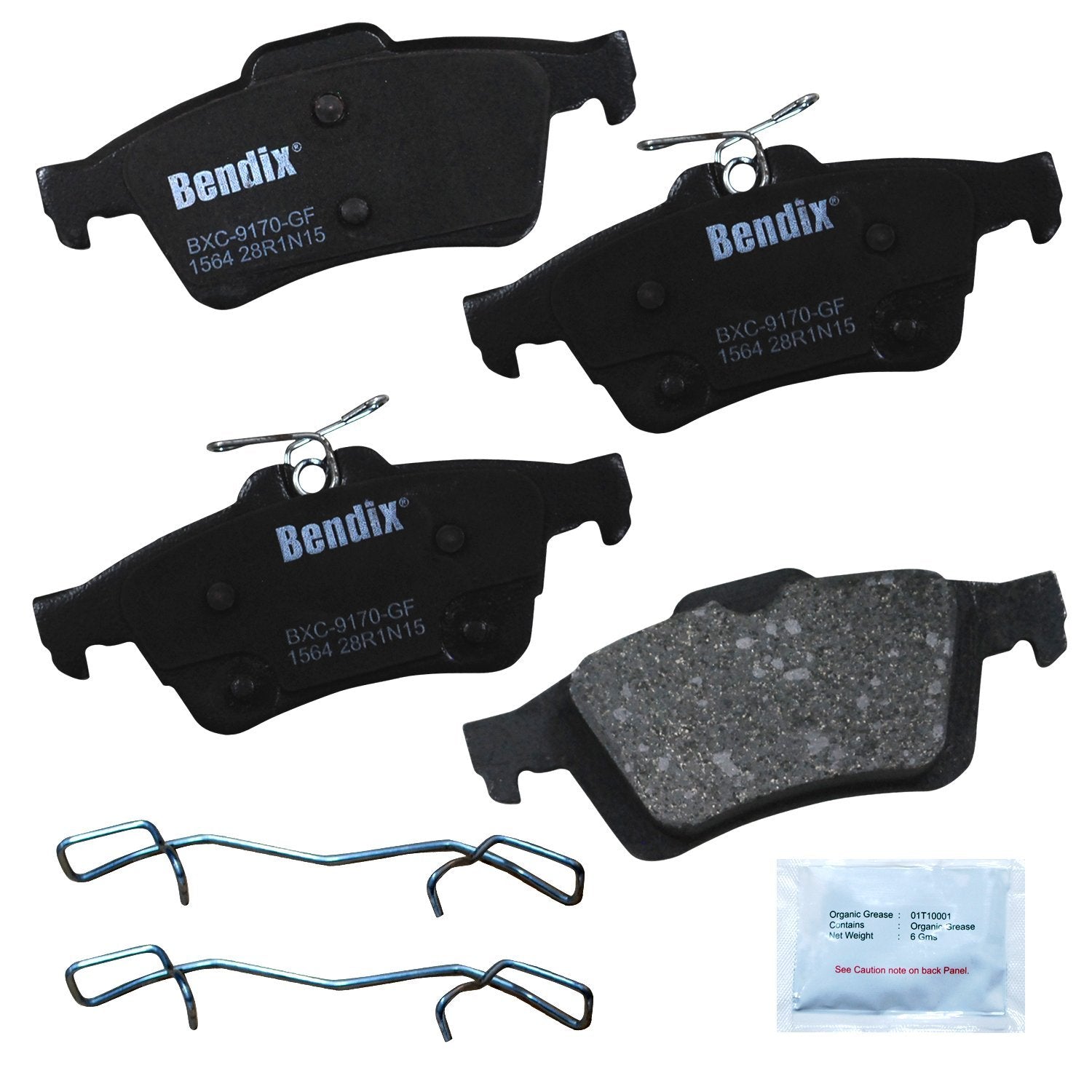 Bendix Priority1 Cfc1564 Ceramic Rear Brake Pads For Ford C-Max 2017-2013, Escape 2016-2013, Focus 2018-2012, Transit Connect 20