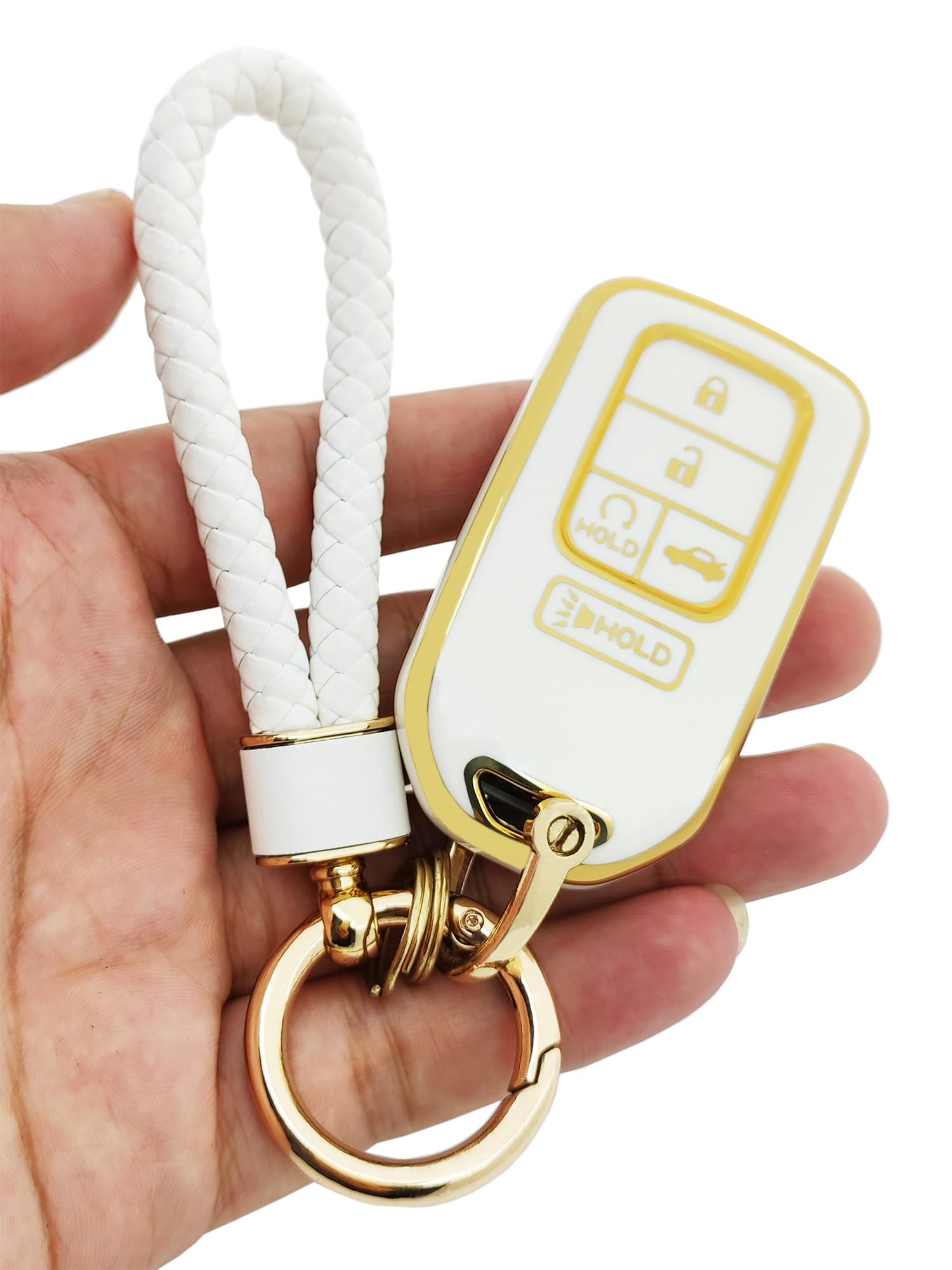 Arruweer Soft TPU Key Fob Cover for Honda Smart Key Fob Case Holder Protector Compatiable with Honda Accord Civic CRV Pilot Ridg