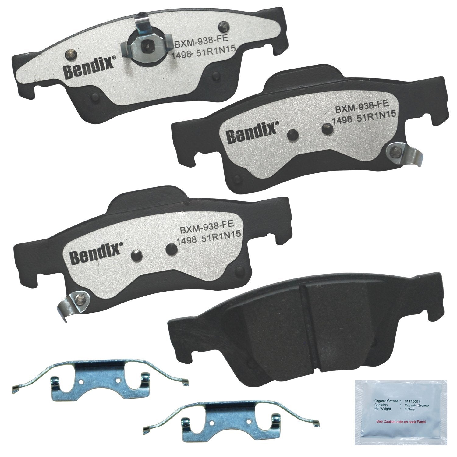 Bendix Fleet Metlok Mkd1498Fm Semi-Metallic Rear Brake Pads For Dodge Durango 2022-2011, Jeep Grand Cherokee 2022-2011, Grand Ch