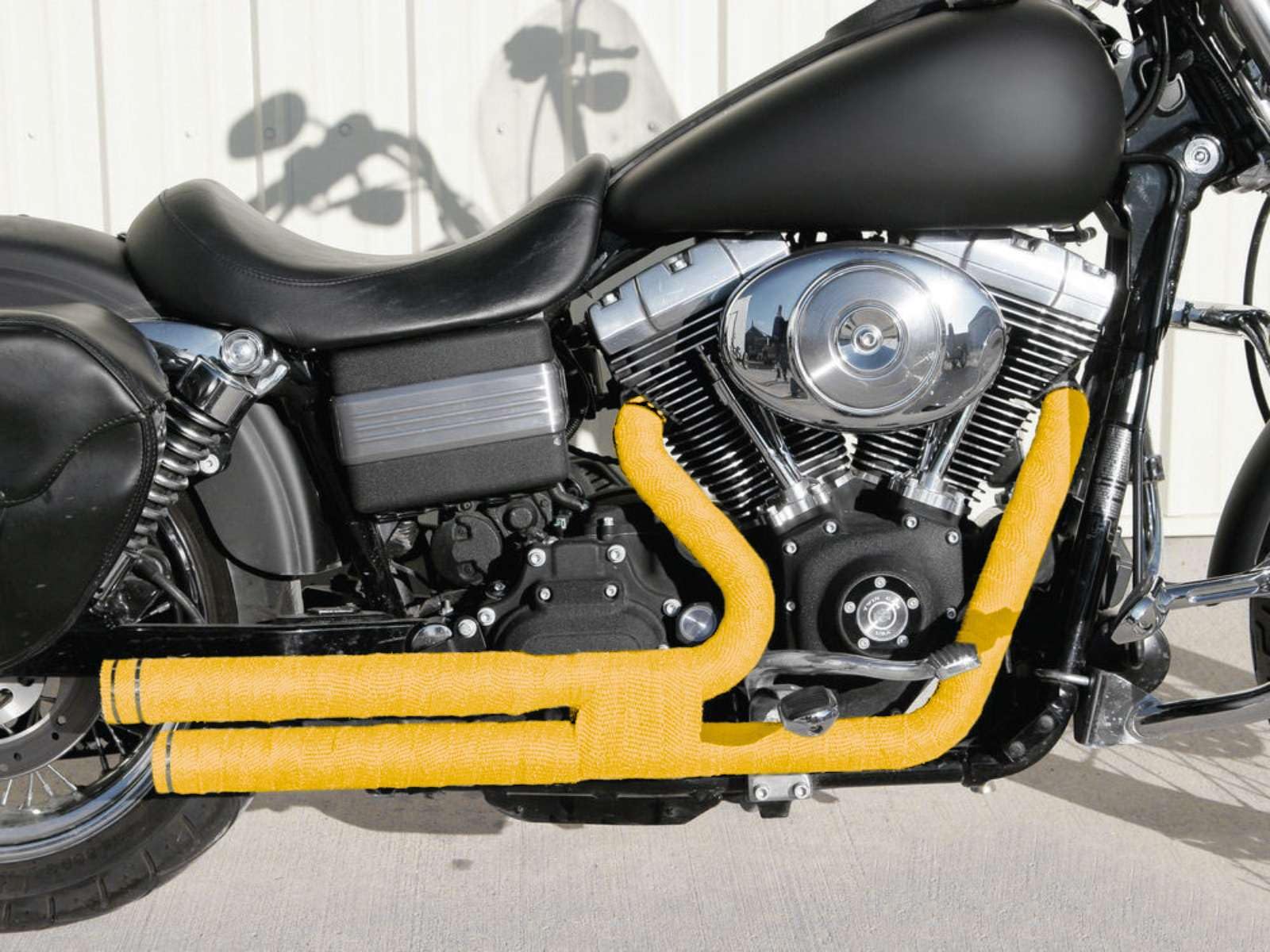 Yellow Exhaust Pipe Insulation Thermal Heat Wrap 2' X 50' Motorcycle Header Protection Fiberglass Heat Shield 6X Stainless Ties