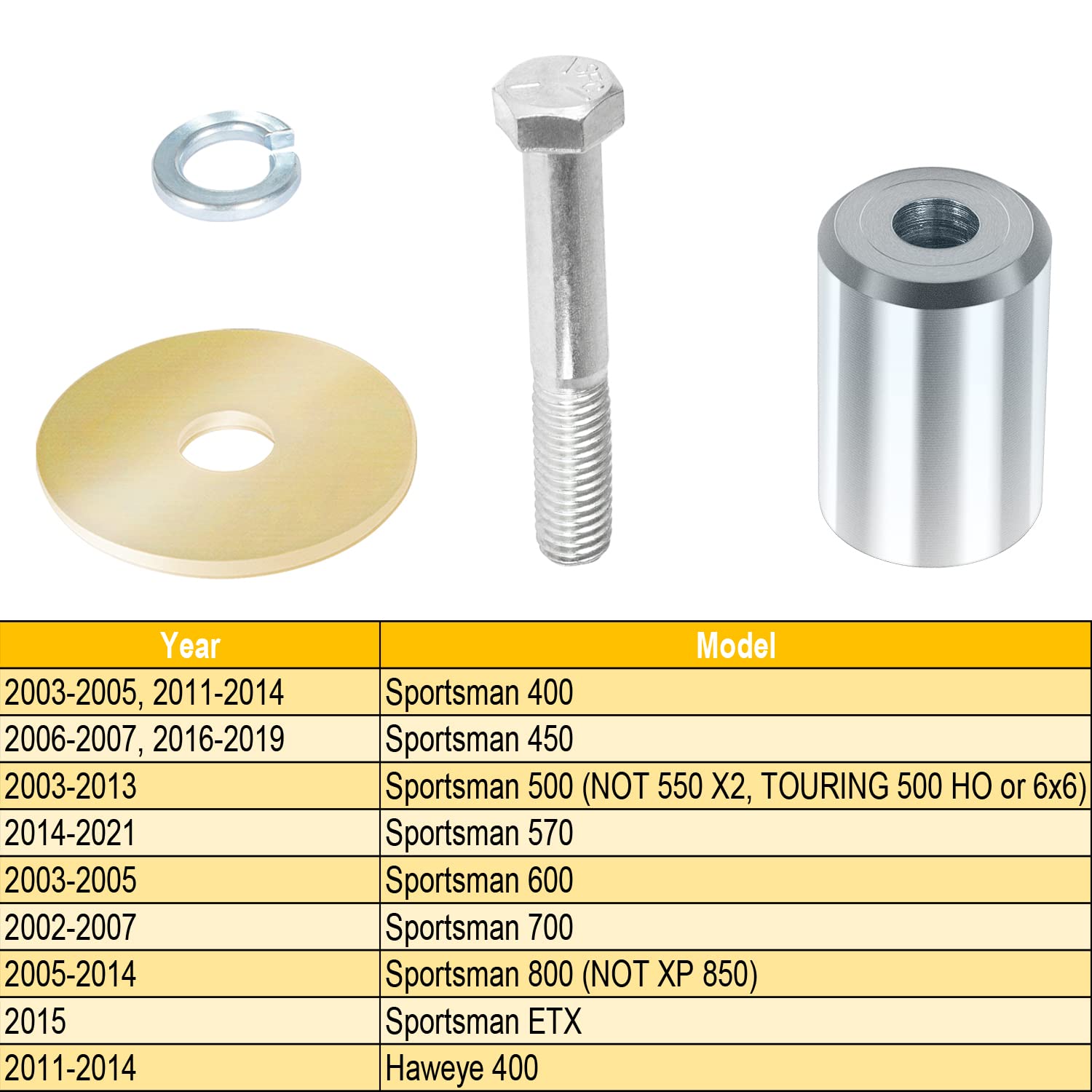 Rear Bearing Carrier Bushing Kit Fit For Polaris Sportsman 400 450 500 570 600 700 800, Replace For Oem # 5632291, 5132815, 5631142 Rear Bearing Carrier Bushings