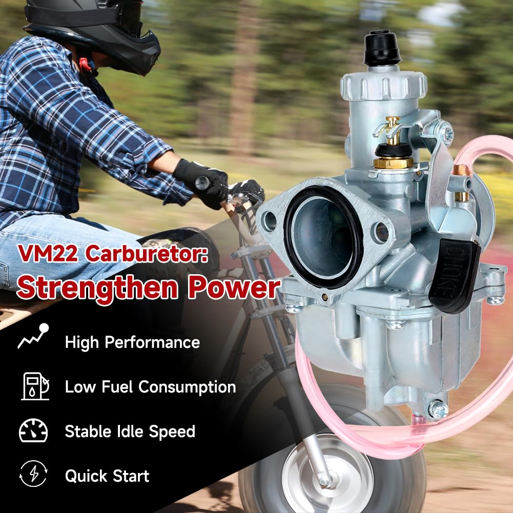 FVRITO VM22 26mm Carburetor Throttle Assembly Kit for Predator 212cc/224cc/196cc, Coleman Mini Bike, Go Kart, Baja MB200, Performance Parts