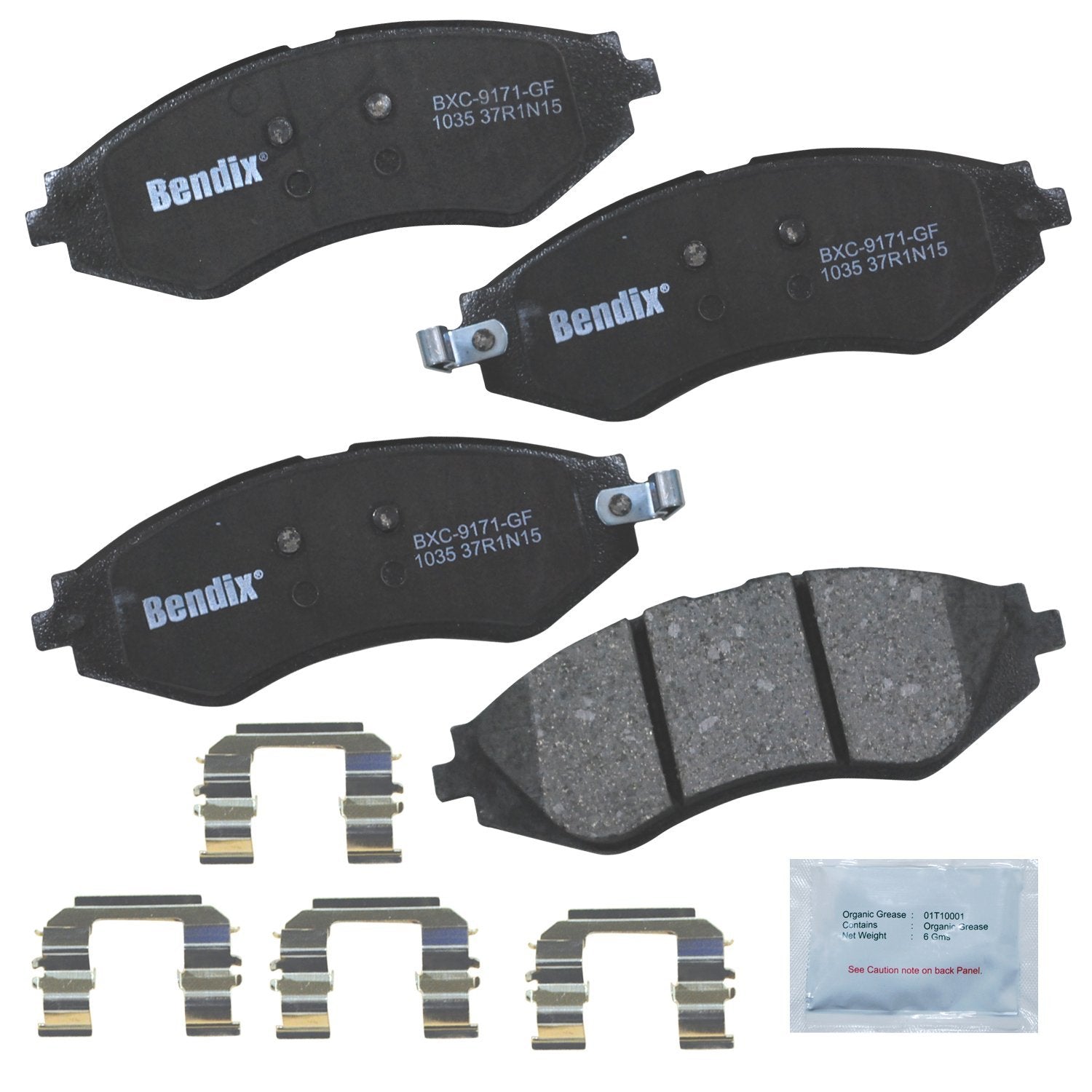 Bendix Priority1 Cfc1035 Ceramic Front Brake Pads For Select Models Chevrolet Aveo, Aveo5, Optra, Spark, Spark Ev, Pontiac G3, G