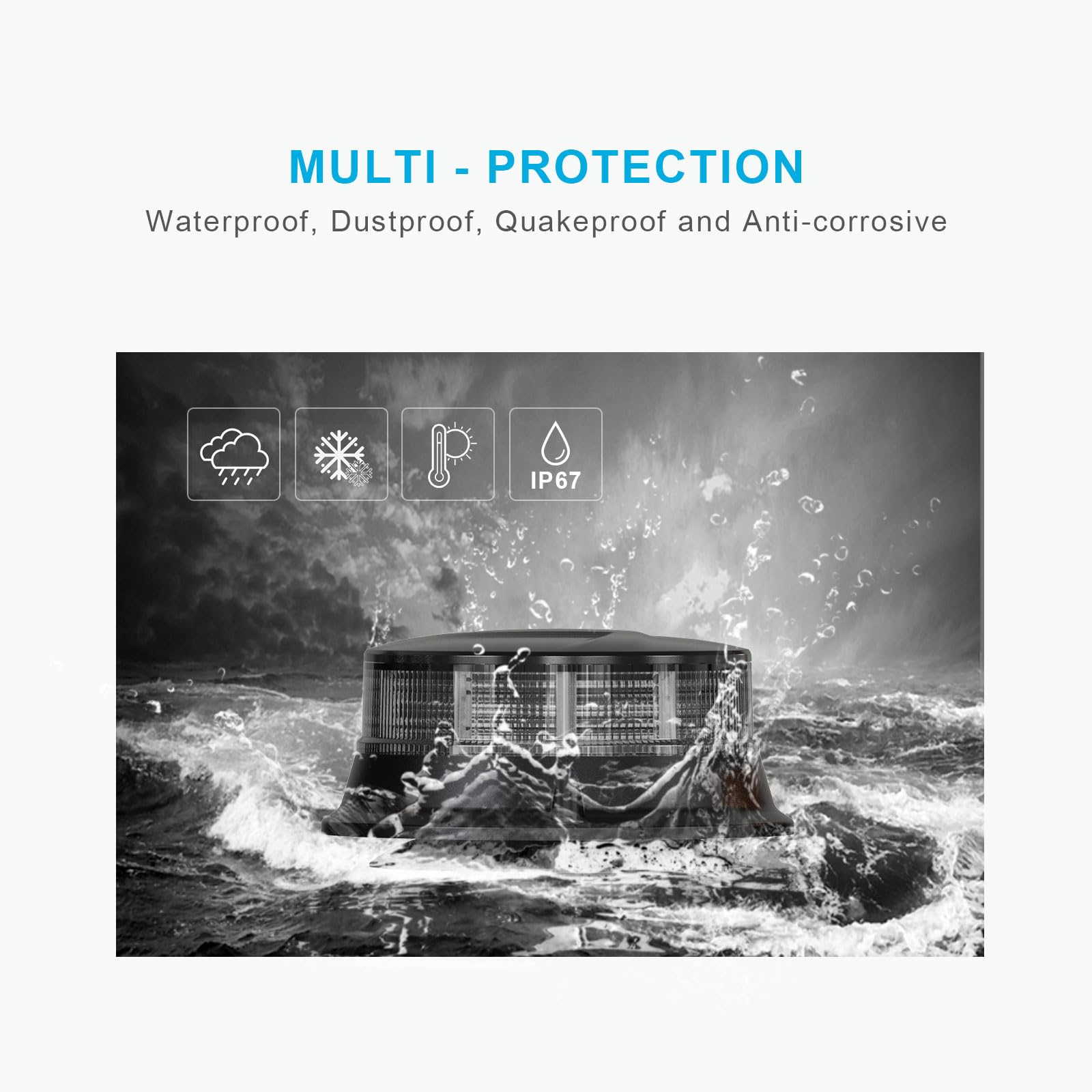 Agrieyes Smoke Lens Beacon Light, Safety Warning Lights Magnetic, Led Flashing Emergency Strobe Lights For Vehicles, Caution Haz