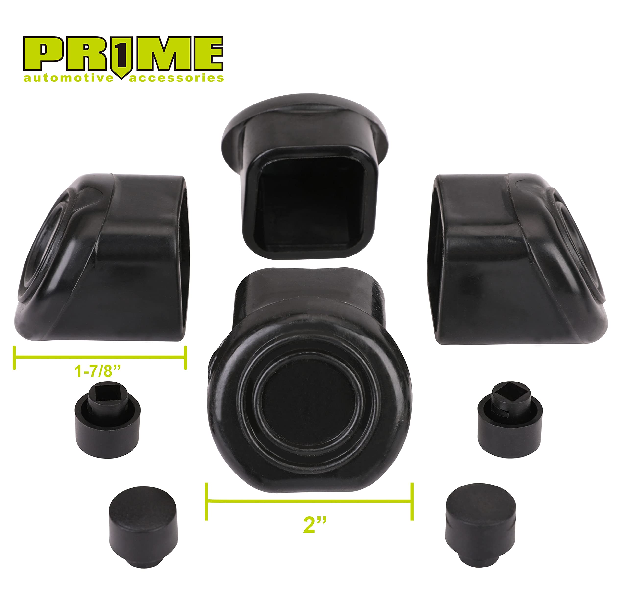 Pr1me Replacement Rubber Feet and Push Button for Adjustable Height Aluminum Platform Step, 4 Pack