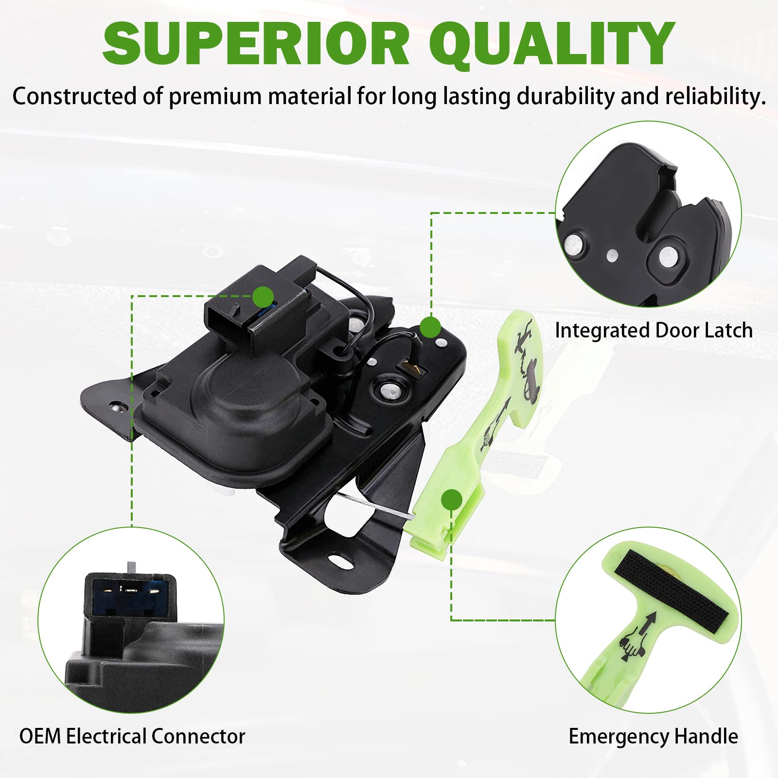 Trunk Lock Latch Actuator Motor For 2006-2018 Dodge Charger Rt Sxt Challenger Avenger Dart, 2011-2018 Chrysler 300 200 Tailgate Rear Truck Lock Assembly Trunk Actuator 5056244Aa 5056244Ab 931-714