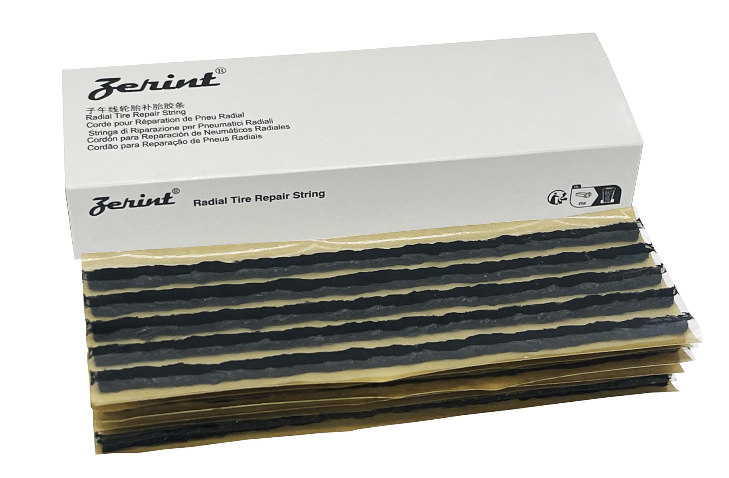 Zerint Ts-260D30 Tire Repair Strings Rubber Strip 30Pcs 1/4'' X 8'' Black,Tire Repair Plugs Self Vulcanizing Tire Puncture Repai