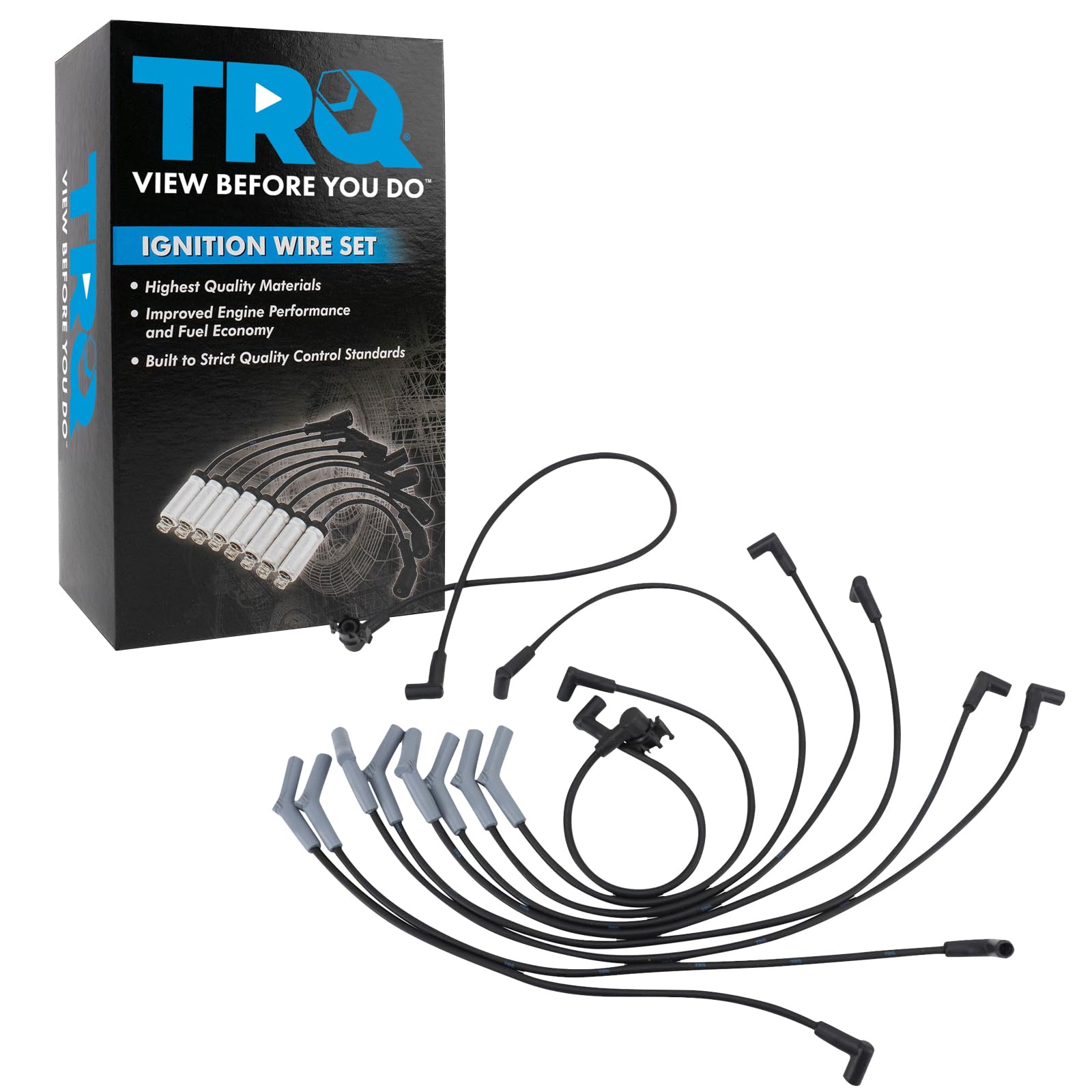 Trq Spark Plug Wire Set Compatible With 1984-1991 Ford 1984-1992 Lincoln 1984-1991 Mercury
