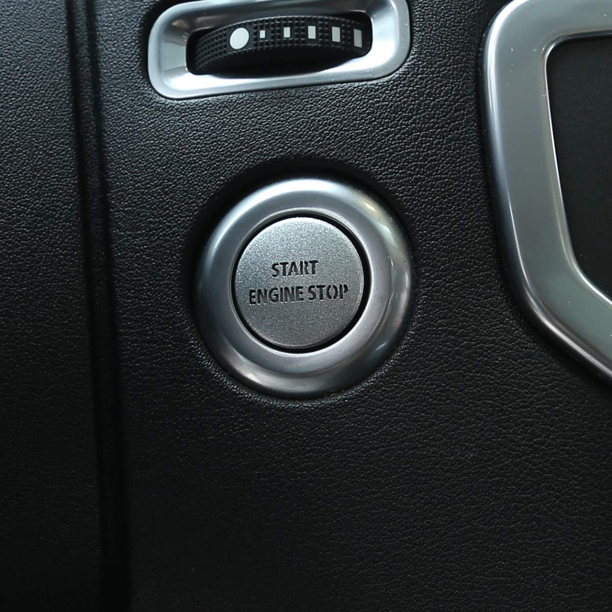 Llkuang Silver Engine Start Stop Push Button Switch Sticker Cover For Lr4 Discovery 4 & Land Rover Range Rover Sport 2010-2013 Aluminum Alloy Car Accessory