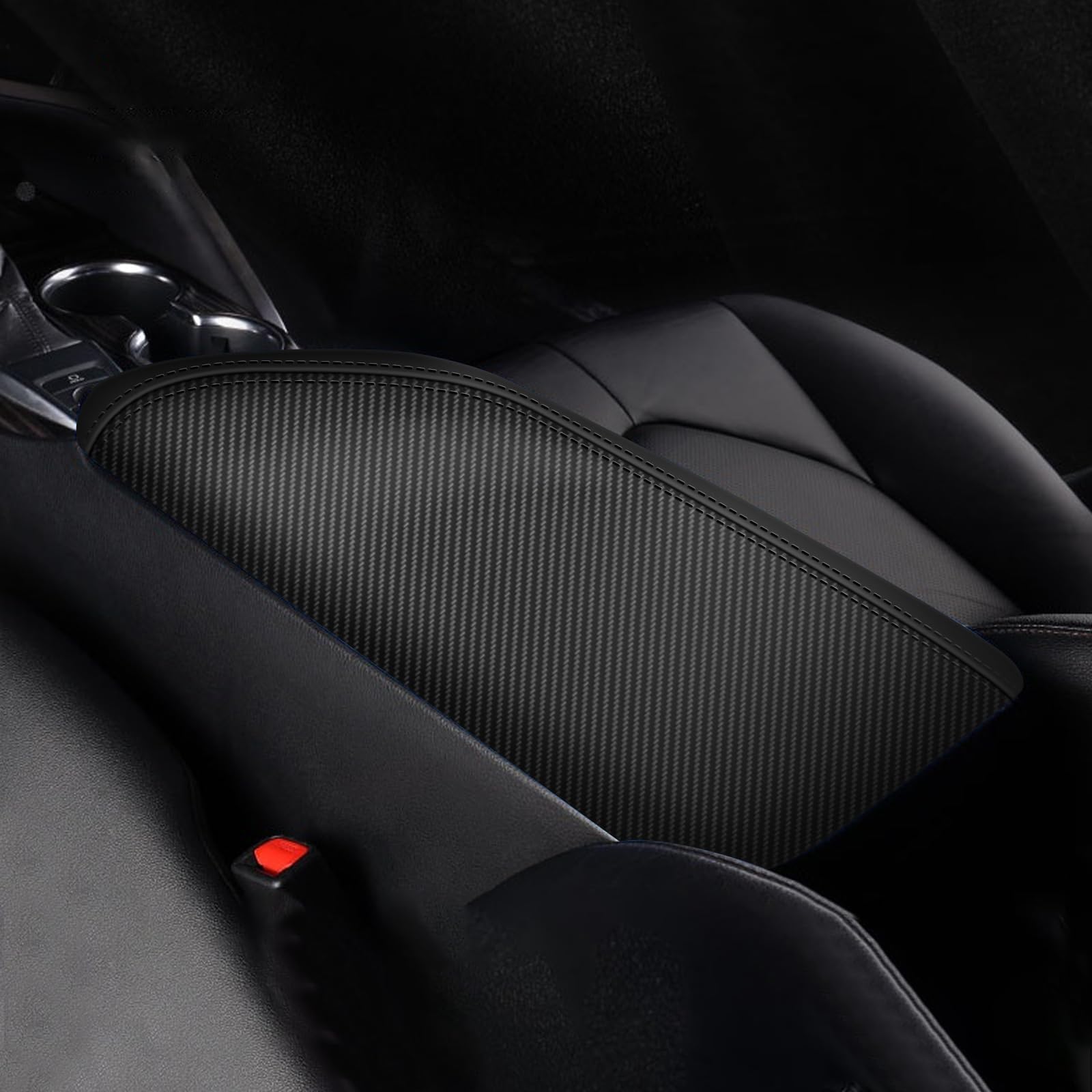 Aomsazto Carbon Fiber Armrest Covers For 2018-2024 Toyota Camry,Including L, Le, Se, Xle, Xse In Regular, Hybrid, V6, Trd.