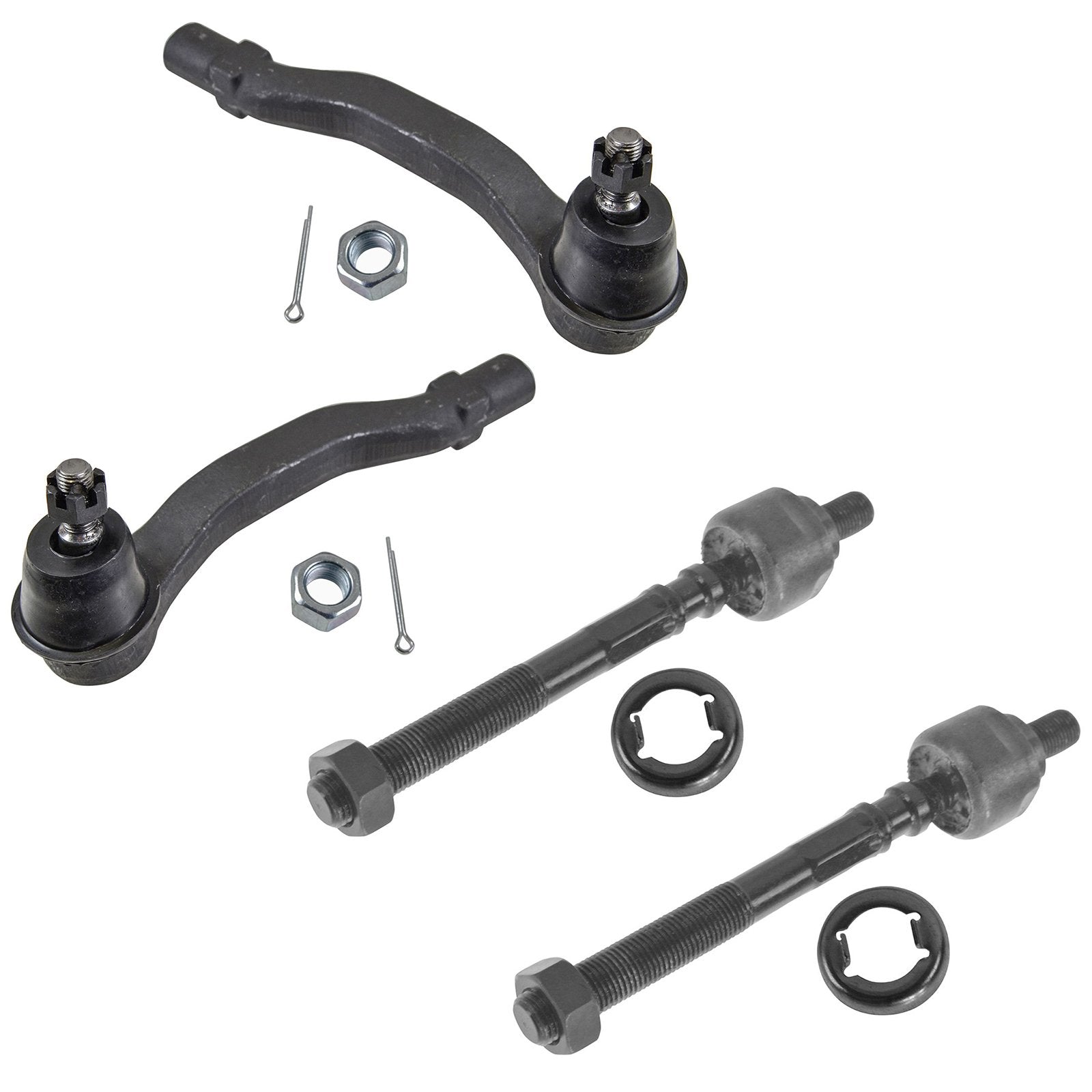 Trq Front Inner And Outer Tie Rod Set Compatible With 1996-2000 Honda Civic