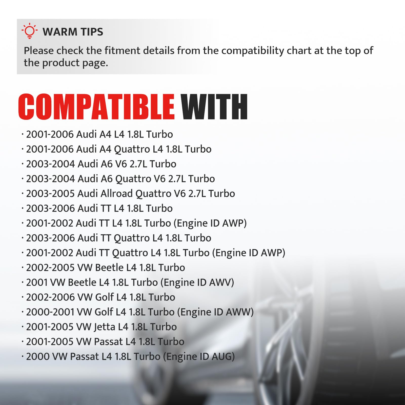 Npauto Ignition Coil Pack Compatible With 1.8 1.8T Audi A4 A6 Tt Turbo Quattro, Vw Beetle Golf Jetta Passat 2001 2002 2003 2004 2005 2006, Set Of 4