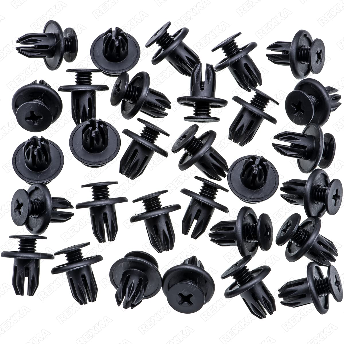 Rexka 30Pcs Bumper Cover Fender Liner Retainer Clips Fastener For Honda Acura Bmw Mini Cooper Countryman Cooper Paceman 07130702966 91503-Sp0-003 Civic Odyssey Accord Cr-V