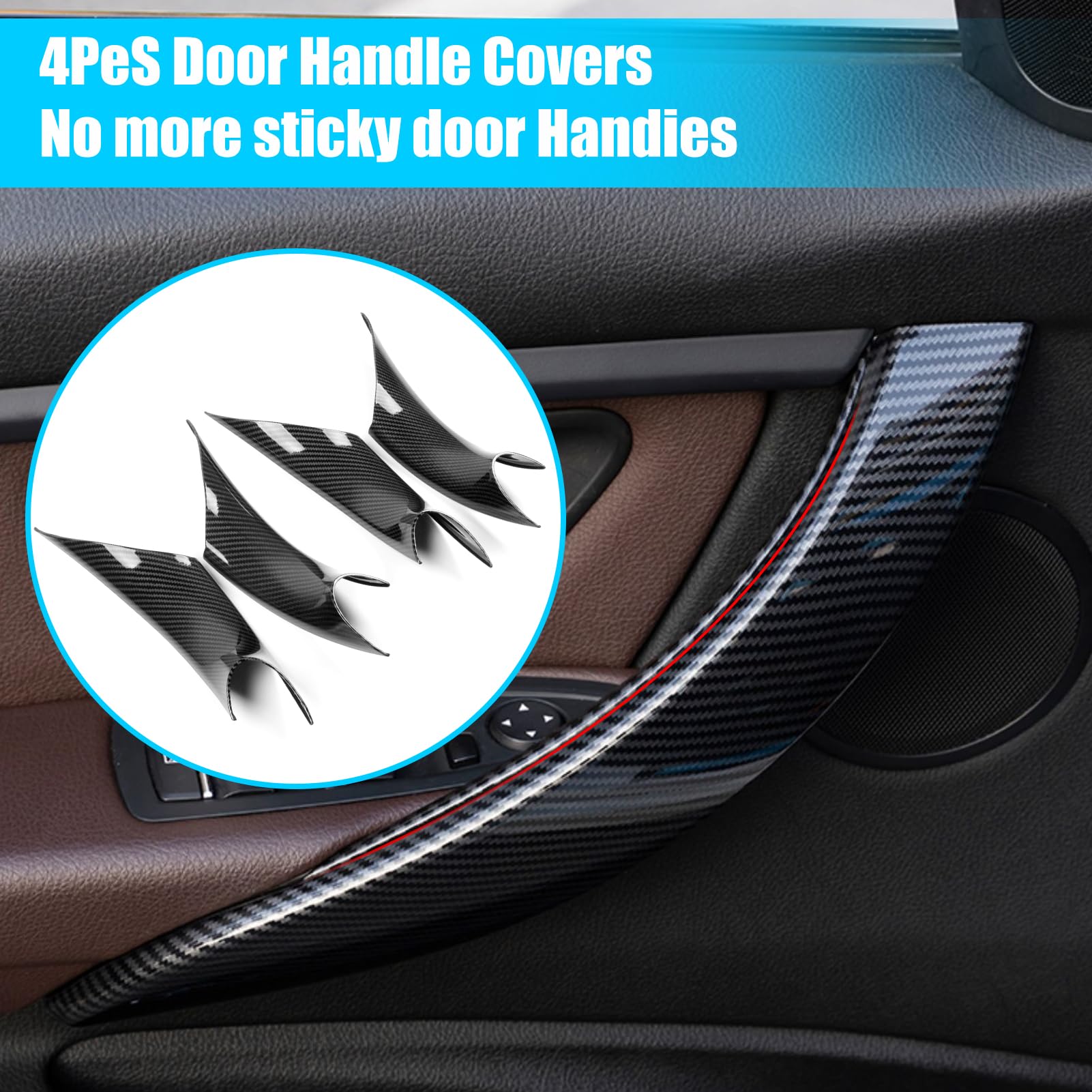 Jaronx Compatible With Bmw Door Handles Covers For 320I,328I,330I,335I F34 Gt/428I,435I,430I F32 F33 F36 F82,4Pcs Left And Right