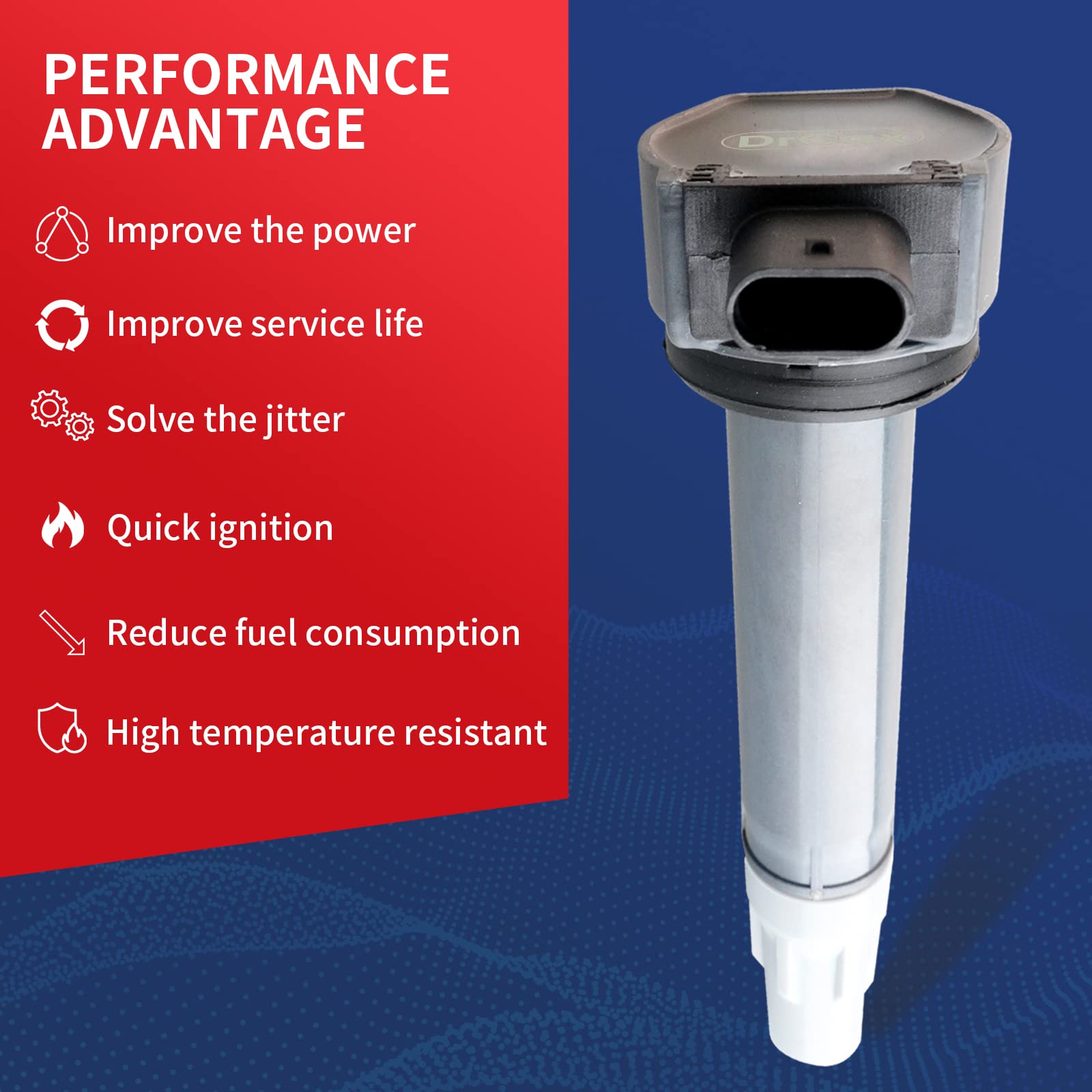 Drcax Oem Ignition Coil Uf502 Uf609 C1522 Compatible With Dodge Charger Nitro Grand Carava Replaces 4606869Aa 4606869Ab - 2.7L 3