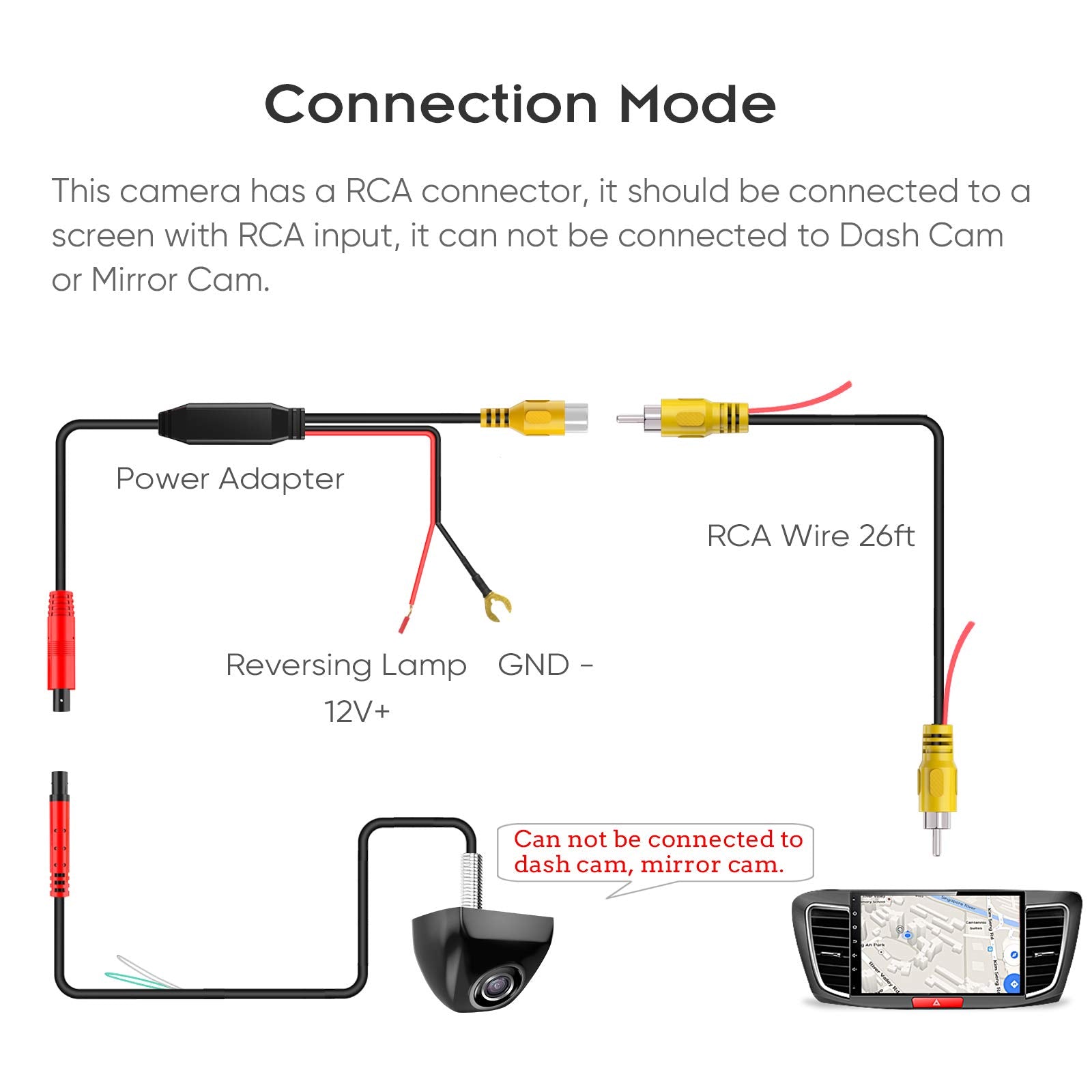 Pixelman Pmg3A Backup Camera,Front/Rear View Camera Hd Metal Lifetime Waterproof 170 Wide Angle Universal Reversing Camera For C