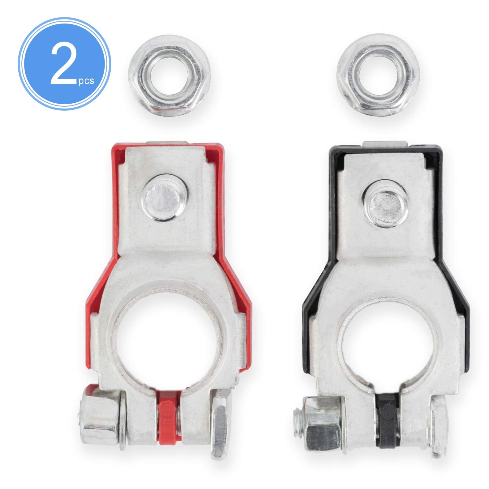 Aoerzn Premium Battery Terminal Connectors For Nissan, Positive And Negative 1 Pair, Good Contact, Corrosion Resistance, Fits Fo