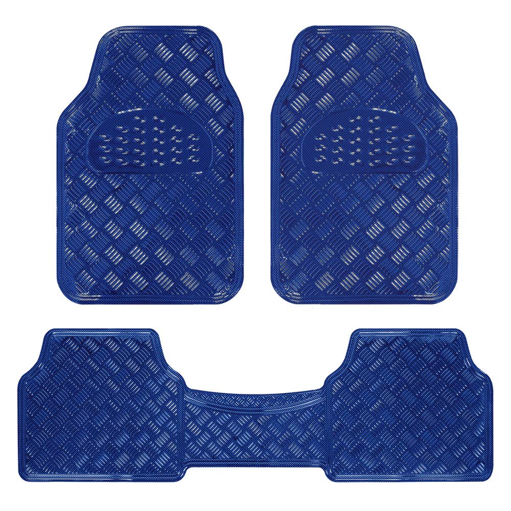 Blue All Weather Heavy Duty Universal Fit Car Floor Mats Interior Liners For Auto Van Truck Suv, Heavy Duty All Weather Protecti