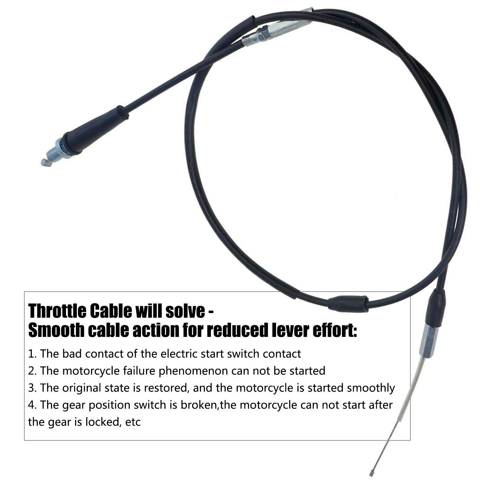 AUGREX Throttle Cable 4KB-26311-00-00 for Yamaha Bear Tracker 250, Wolverine 350, Kodiak 400, Big Bear 350