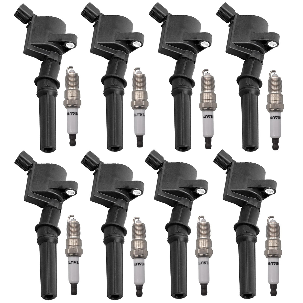 Oyeauto Ignition Coil Pack Iridium Spark Plug Pack Dg508 Set Of 8 Compatible With Ford Lincoln Mercury F150 F250 F350 E150 E250 Expedition Mustang Lincoln 4.6L 5.4L