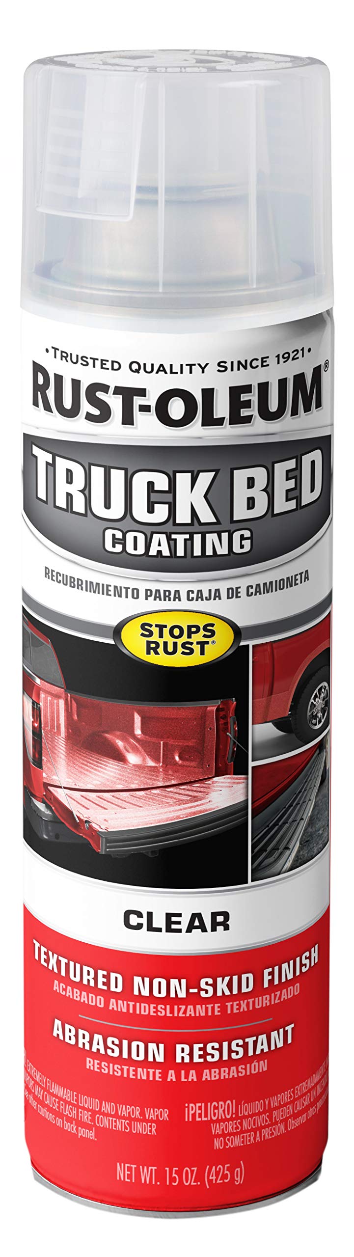 Rust-Oleum 352594 Automotive Truck Bed Coating Spray, 15 Oz, Clear