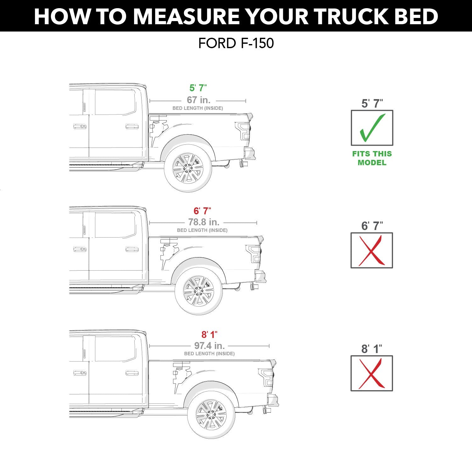 Gator Fx Hard Quad-Fold Truck Bed Tonneau Cover | 8828309 | Fits 2004 - 2014 Ford F-150 5' 7'' Bed (67'')