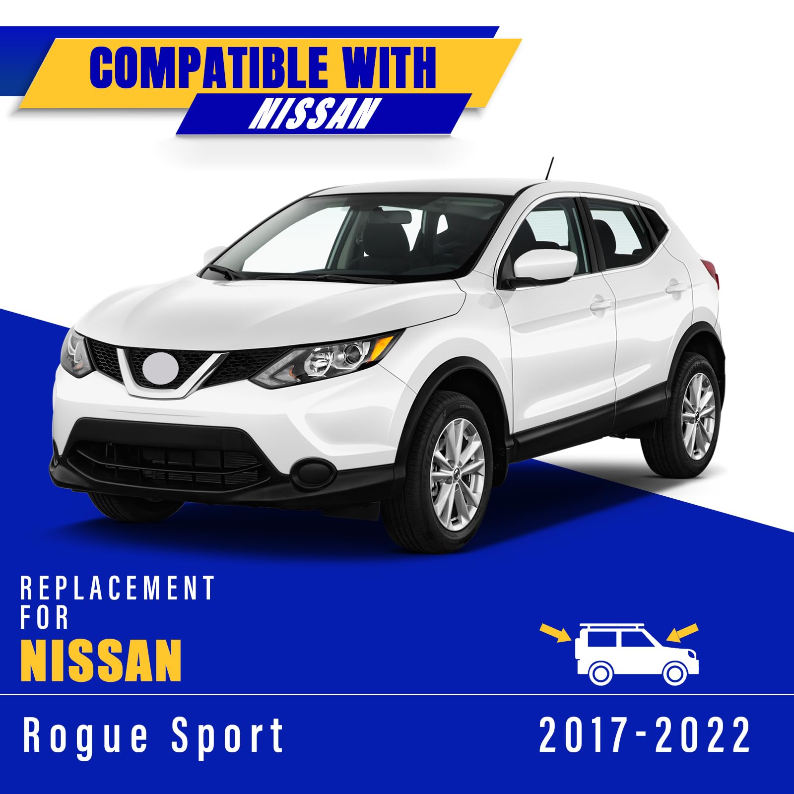 3 Wipers Replacement For 2017-2022 Nissan Rogue Sport, Windshield Wiper Blades Original Equipment Replacement - 28''/18''/12'' (